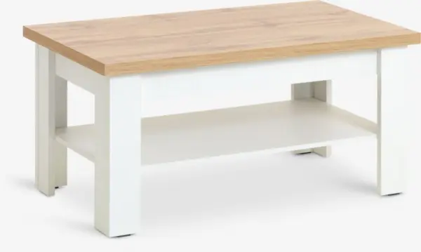 JYSK Măsuță cafea MARKSKEL 60x110 alb/stejar