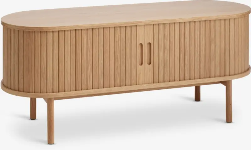 JYSK Comodă TV LYNGVIG 120cm 2 uși tambur stejar natur
