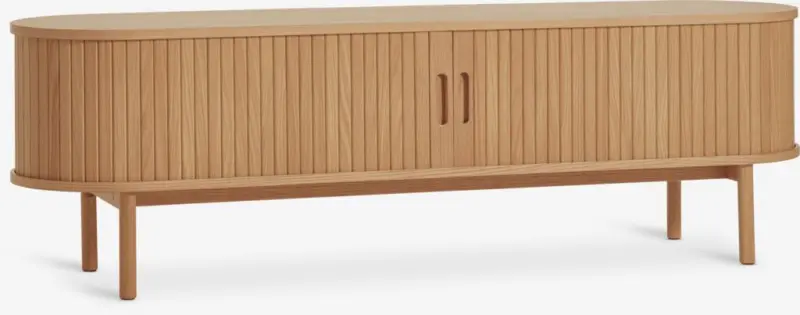 JYSK Comodă TV LYNGVIG 160cm 2 uși tambur stejar natur