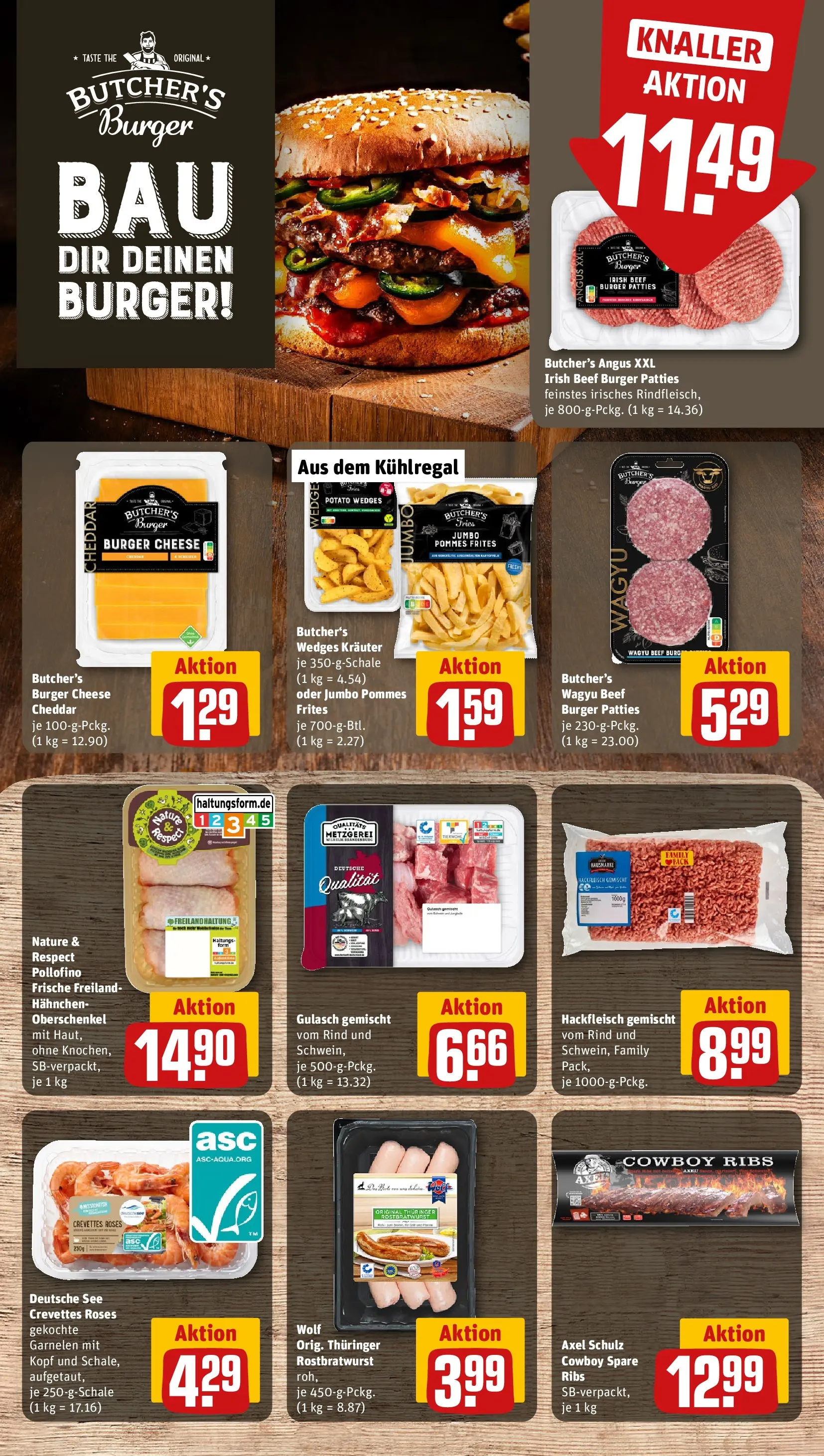 REWE Prospekt ab 20.07.2026 zum Blättern » Angebote | Seite: 10 | Produkte: Pommes, Pommes frites, Gulasch, Hackfleisch