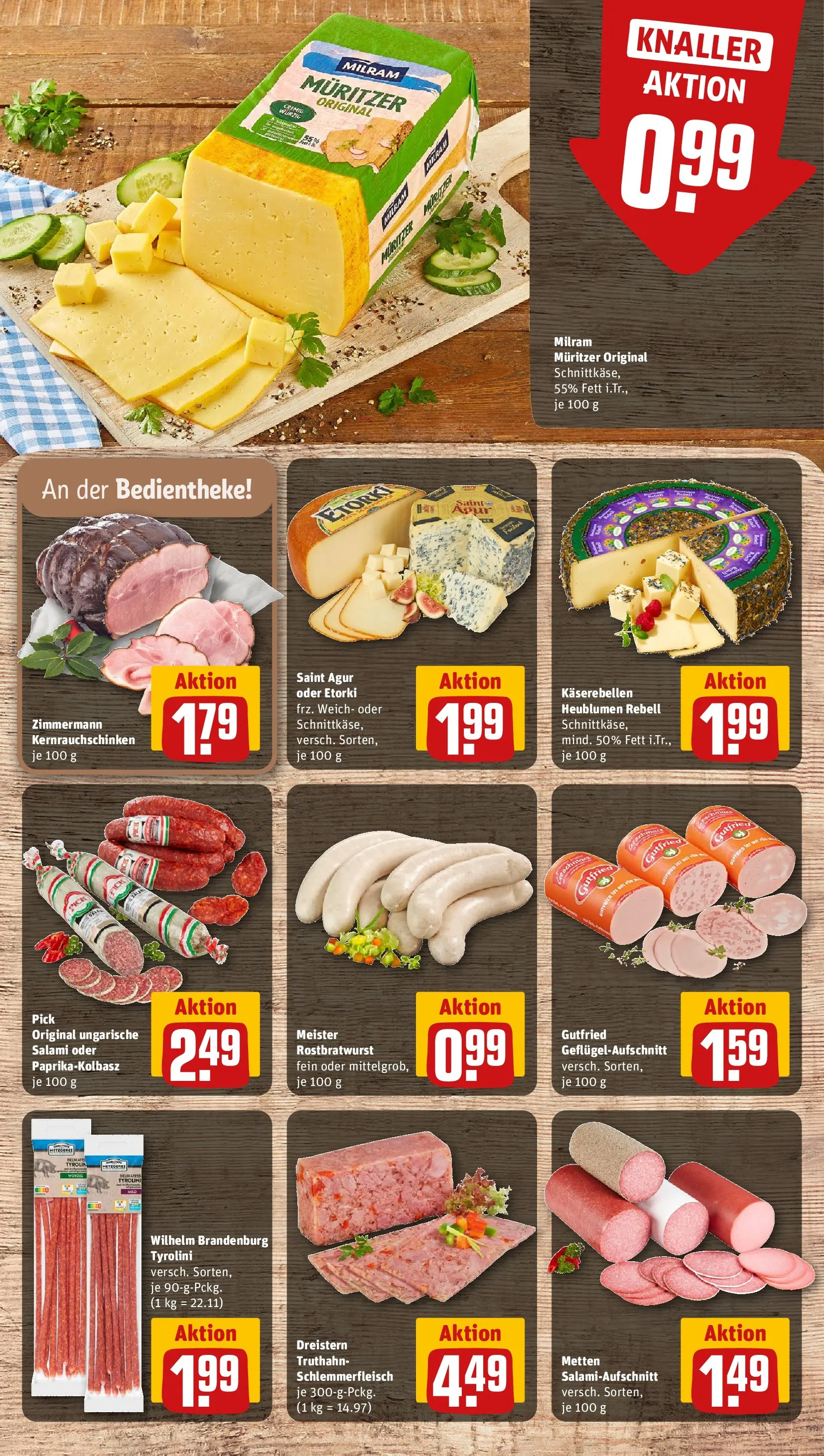 REWE Prospekt ab 20.07.2026 zum Blättern » Angebote | Seite: 11 | Produkte: Milram, Salami