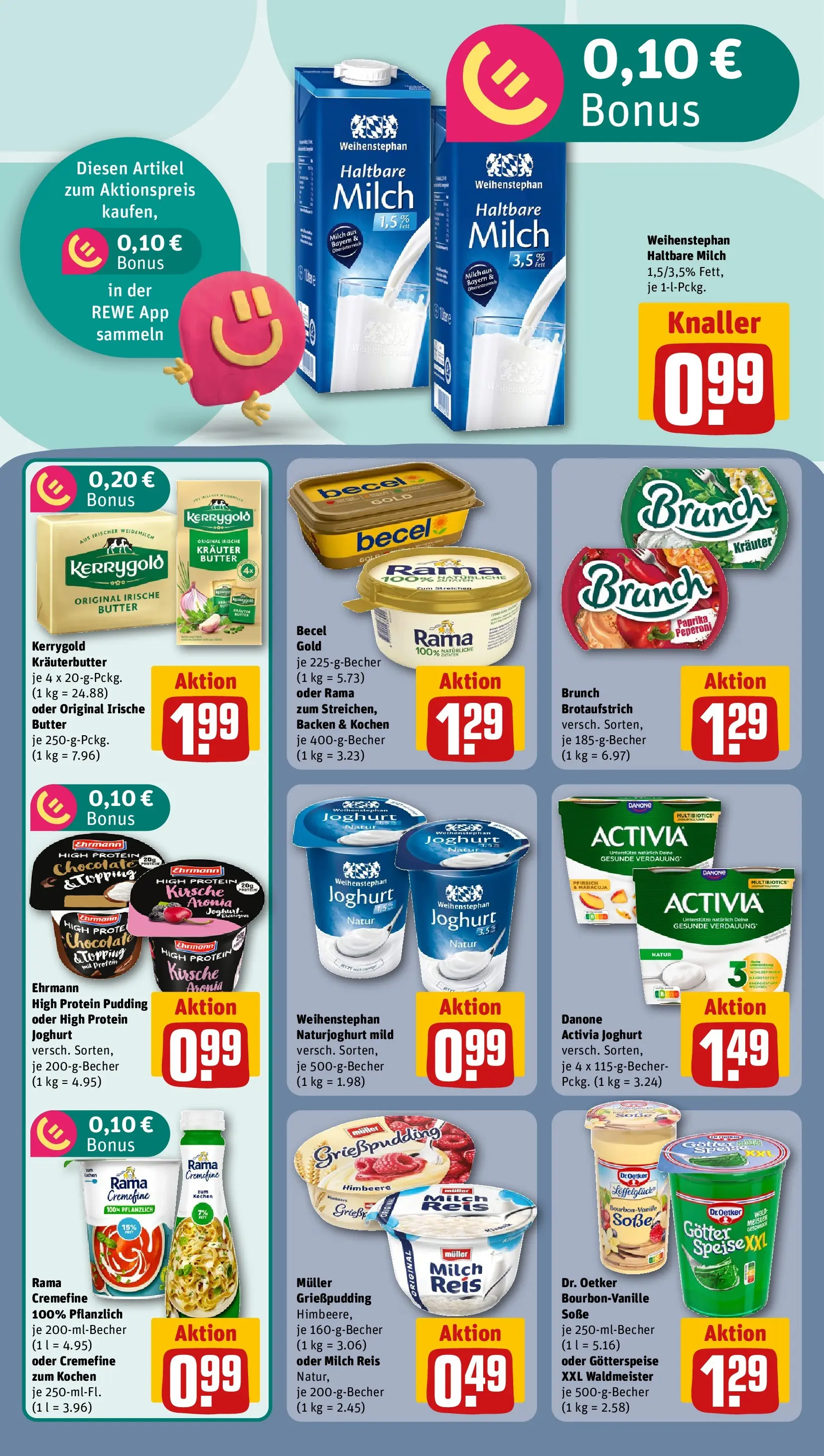 REWE Prospekt ab 20.07.2026 zum Blättern » Angebote | Seite: 15 | Produkte: Activia, Joghurt, Becel, Kräuterbutter
