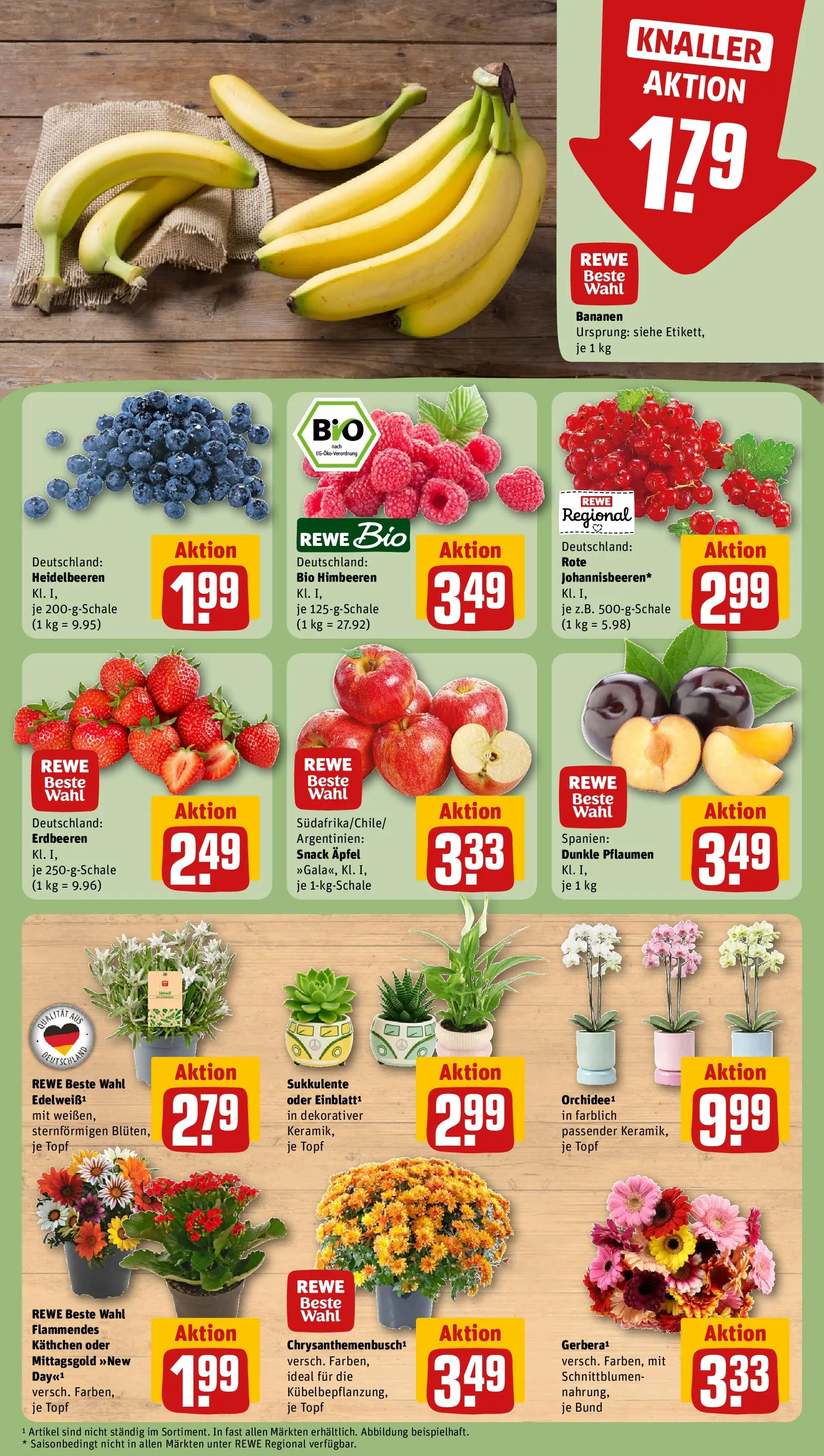 REWE Prospekt ab 20.07.2026 zum Blättern » Angebote | Seite: 9 | Produkte: Himbeeren, Äpfel, Heidelbeeren, Erdbeeren