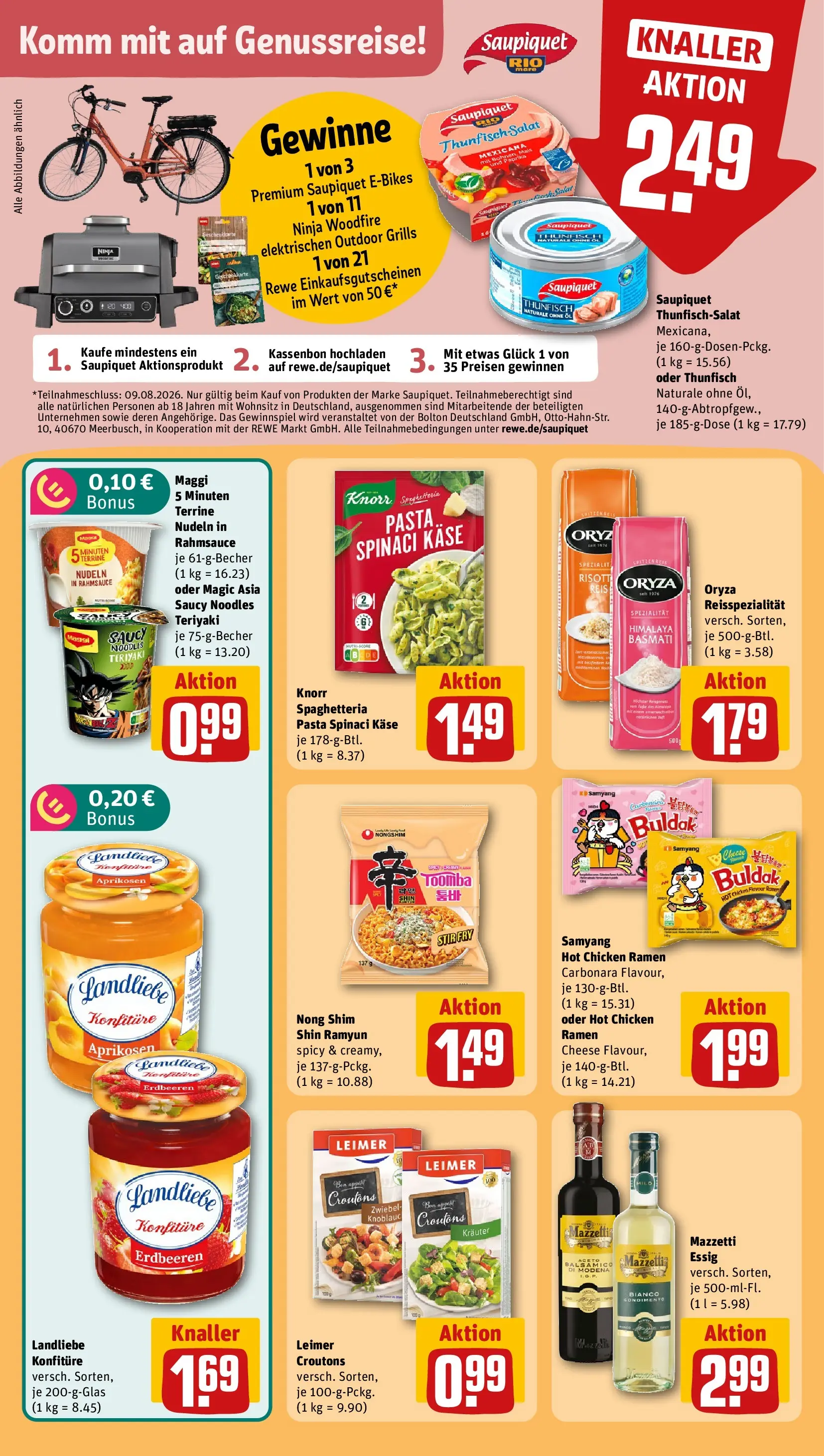 REWE Prospekt ab 20.07.2026 zum Blättern » Angebote | Seite: 22 | Produkte: Balsamico, Pasta, Reis, Erdbeeren
