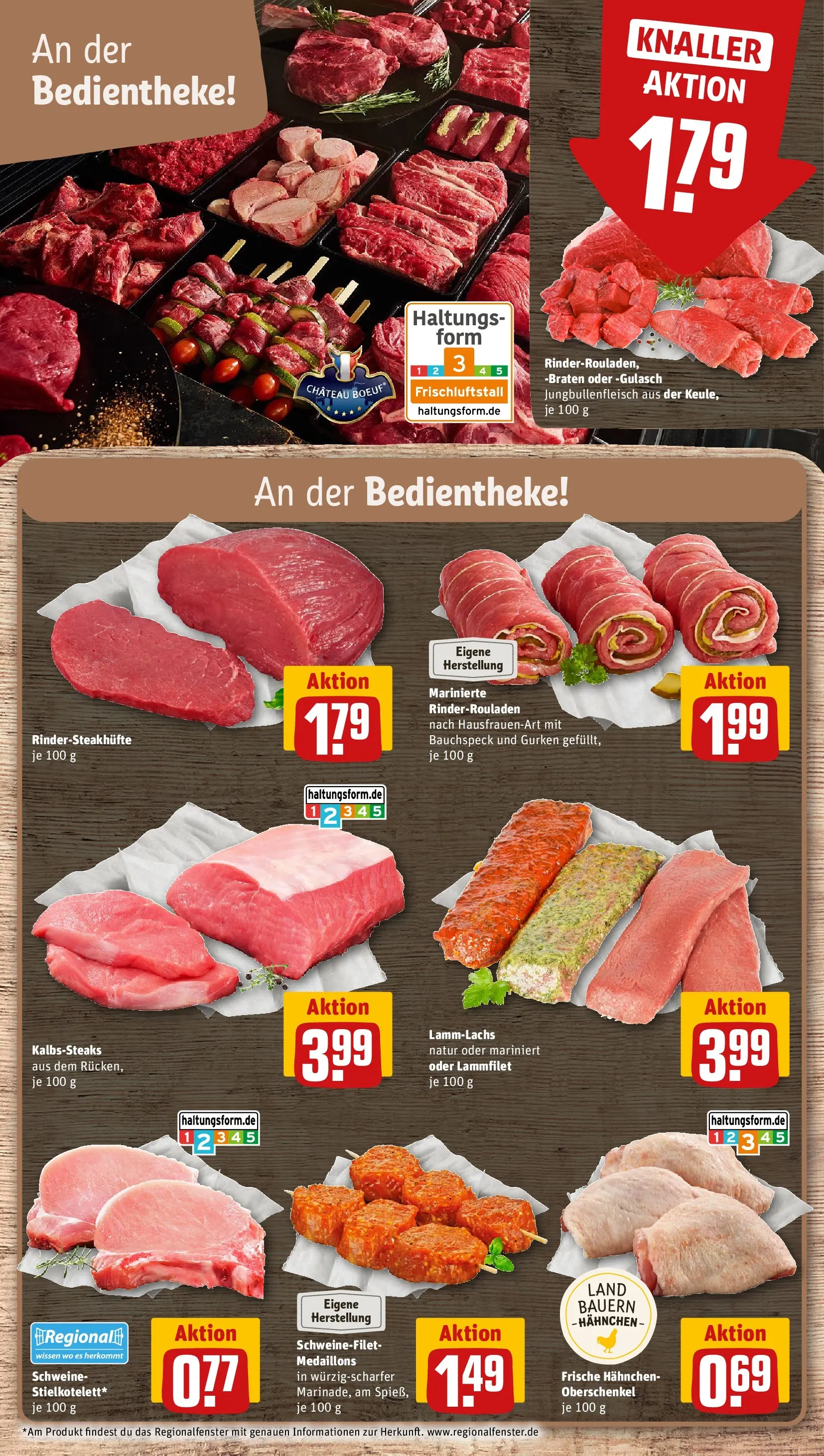 REWE Prospekt ab 20.07.2026 zum Blättern » Angebote | Seite: 10 | Produkte: Rinderrouladen, Hahnchen, Gulasch, Gurken