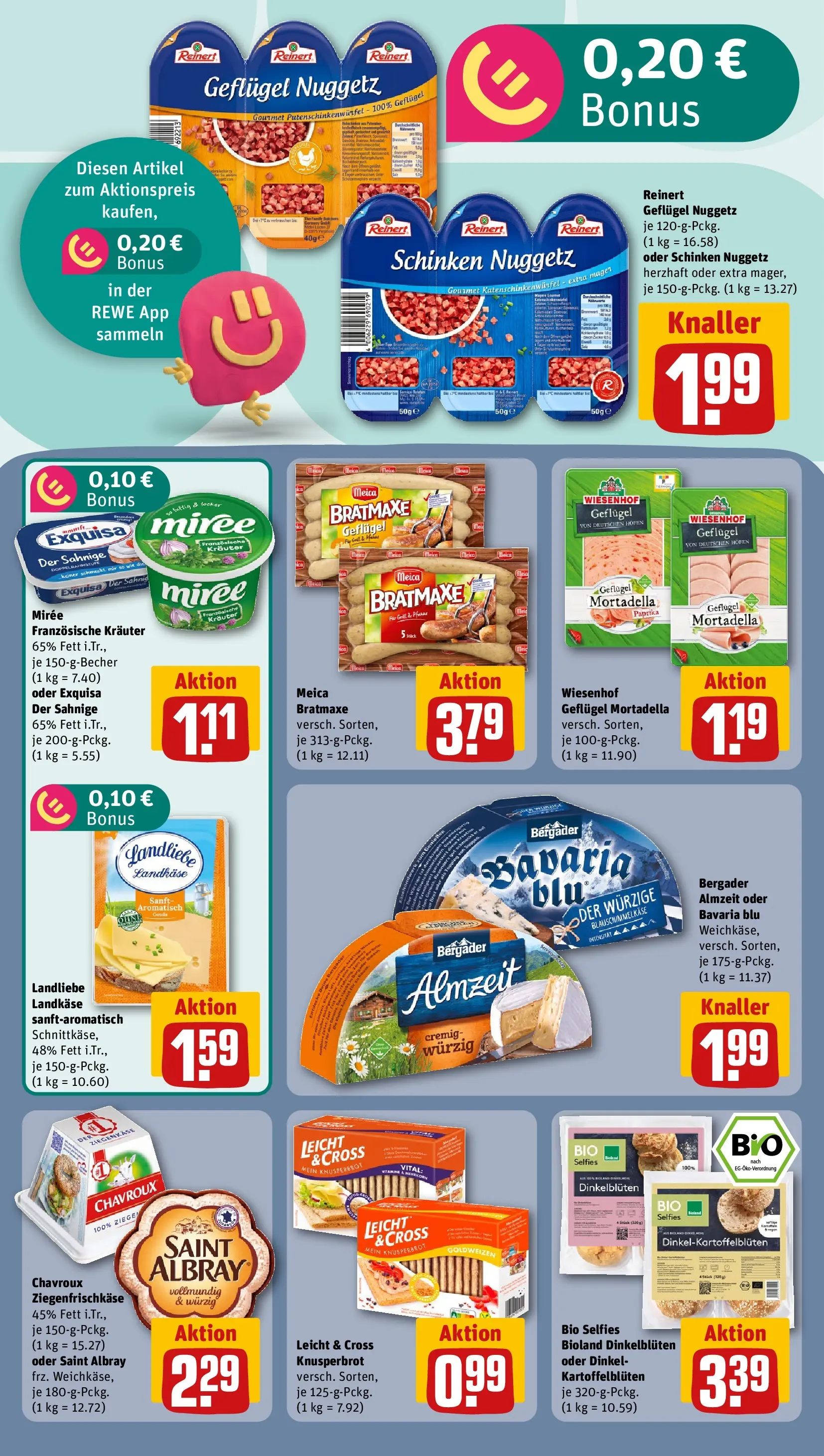 REWE Prospekt ab 20.07.2026 zum Blättern » Angebote | Seite: 12 | Produkte: Gouda, Ziegenkäse, Exquisa, Schinken