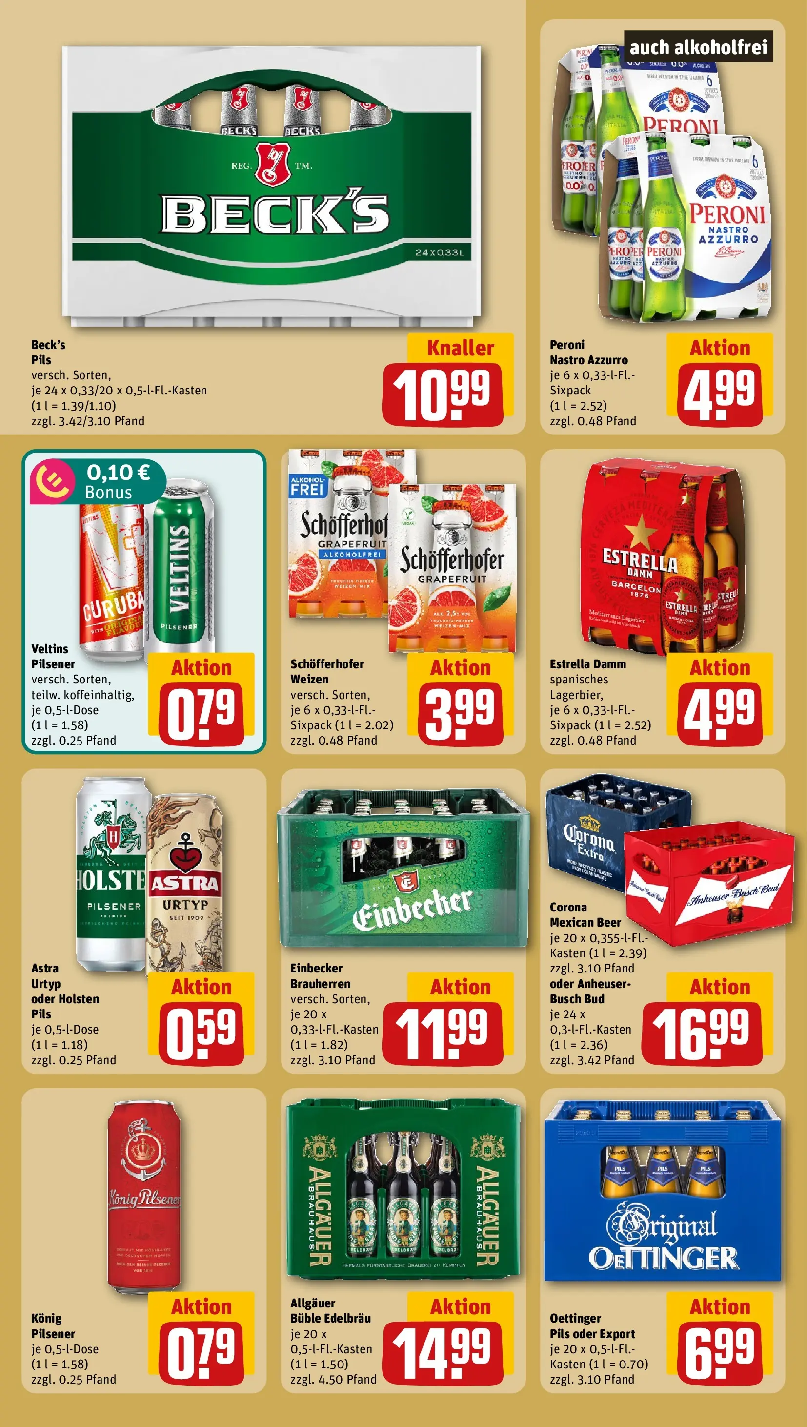 REWE Prospekt ab 20.07.2026 zum Blättern » Angebote | Seite: 19 | Produkte: Astra, Oettinger, Holsten, Veltins