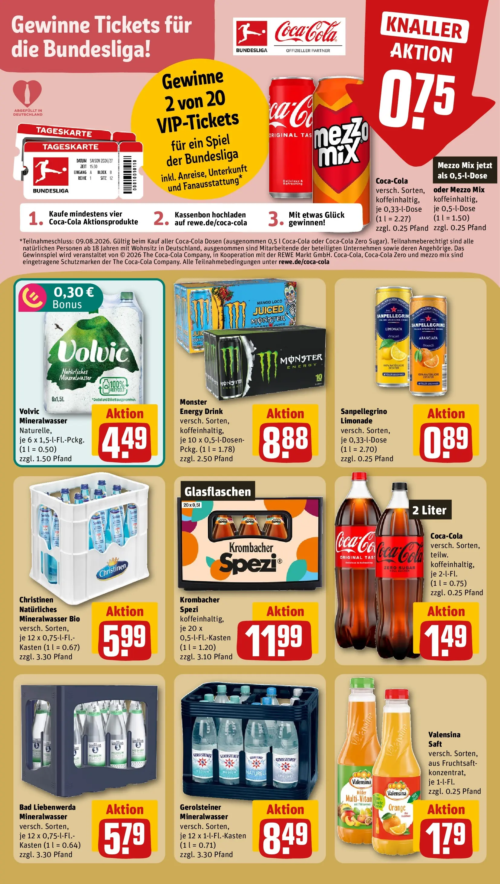 REWE Prospekt ab 20.07.2026 zum Blättern » Angebote | Seite: 18 | Produkte: Spiel, Bad, Mineralwasser, Zitrone