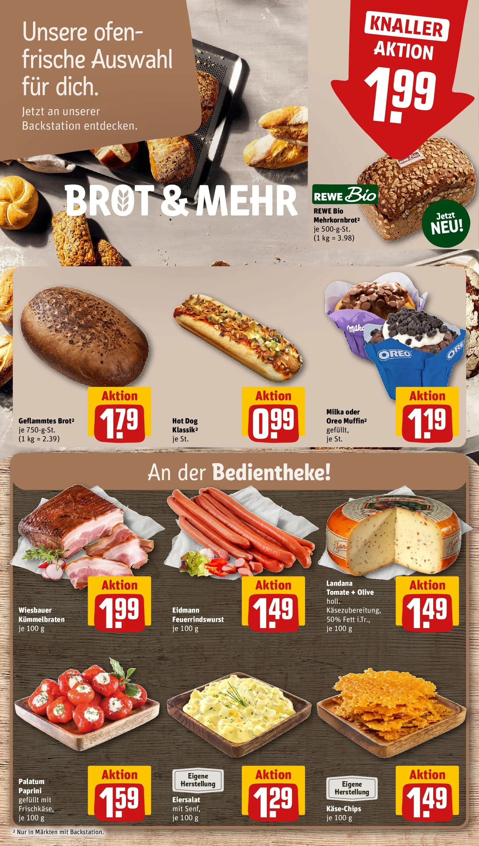 REWE Prospekt ab 20.07.2026 zum Blättern » Angebote | Seite: 13 | Produkte: Ofen, Milka, Brot
