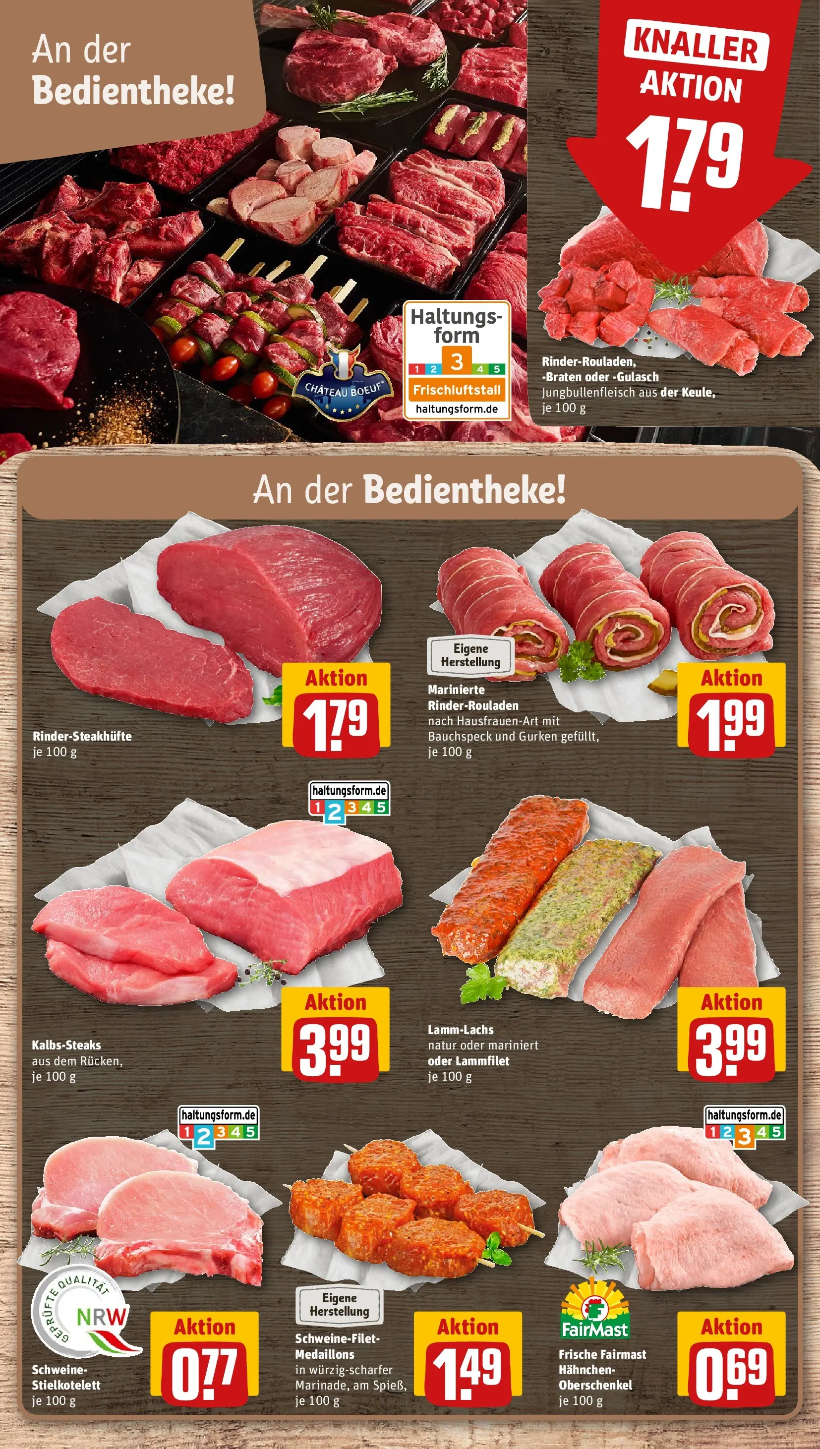 REWE Prospekt ab 20.07.2026 zum Blättern » Angebote | Seite: 10 | Produkte: Hahnchen, Schweinefilet, Gulasch, Gurken