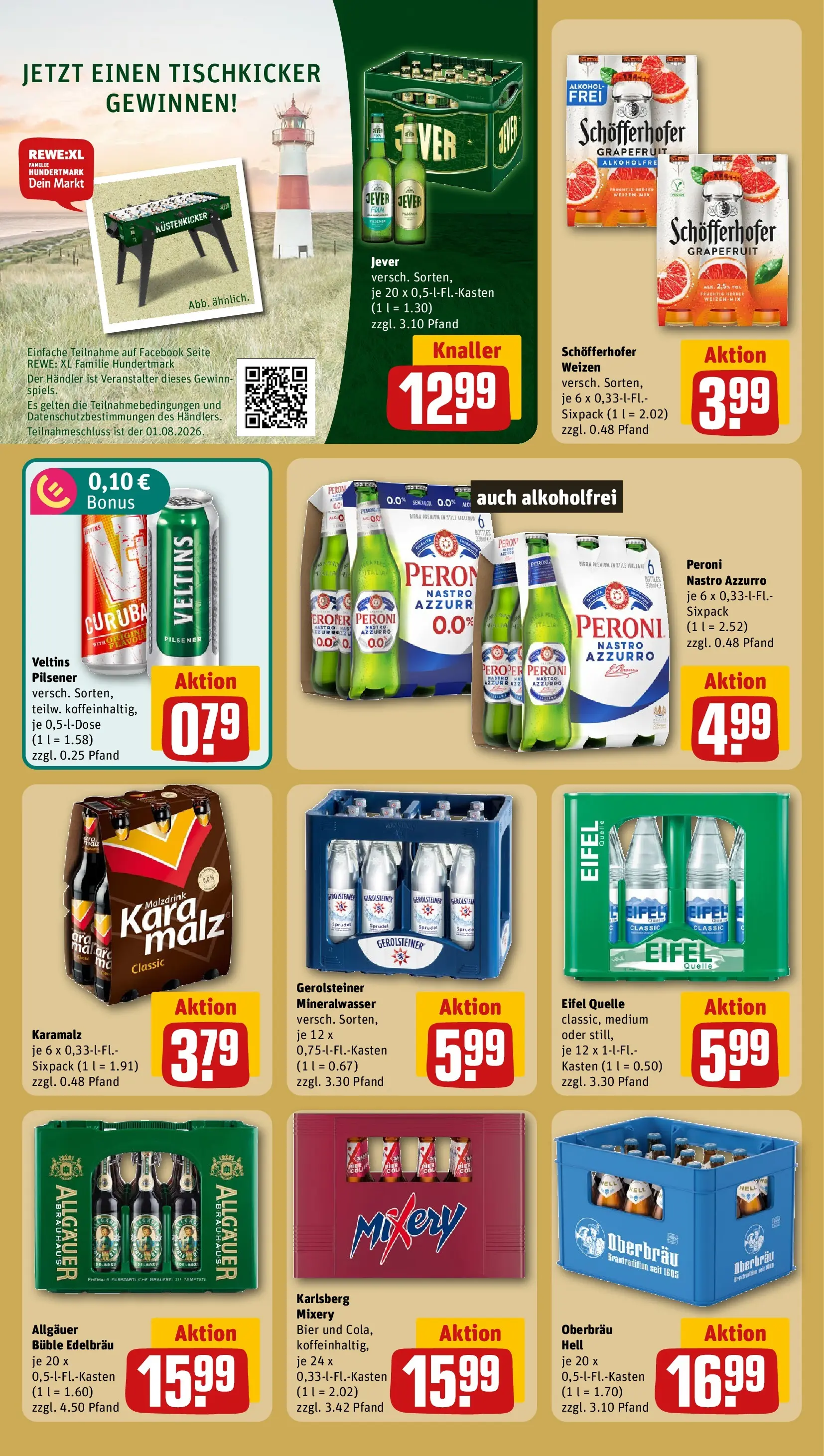 REWE Prospekt ab 20.07.2026 zum Blättern » Angebote | Seite: 21 | Produkte: Mineralwasser, Grapefruit, Jever, Veltins