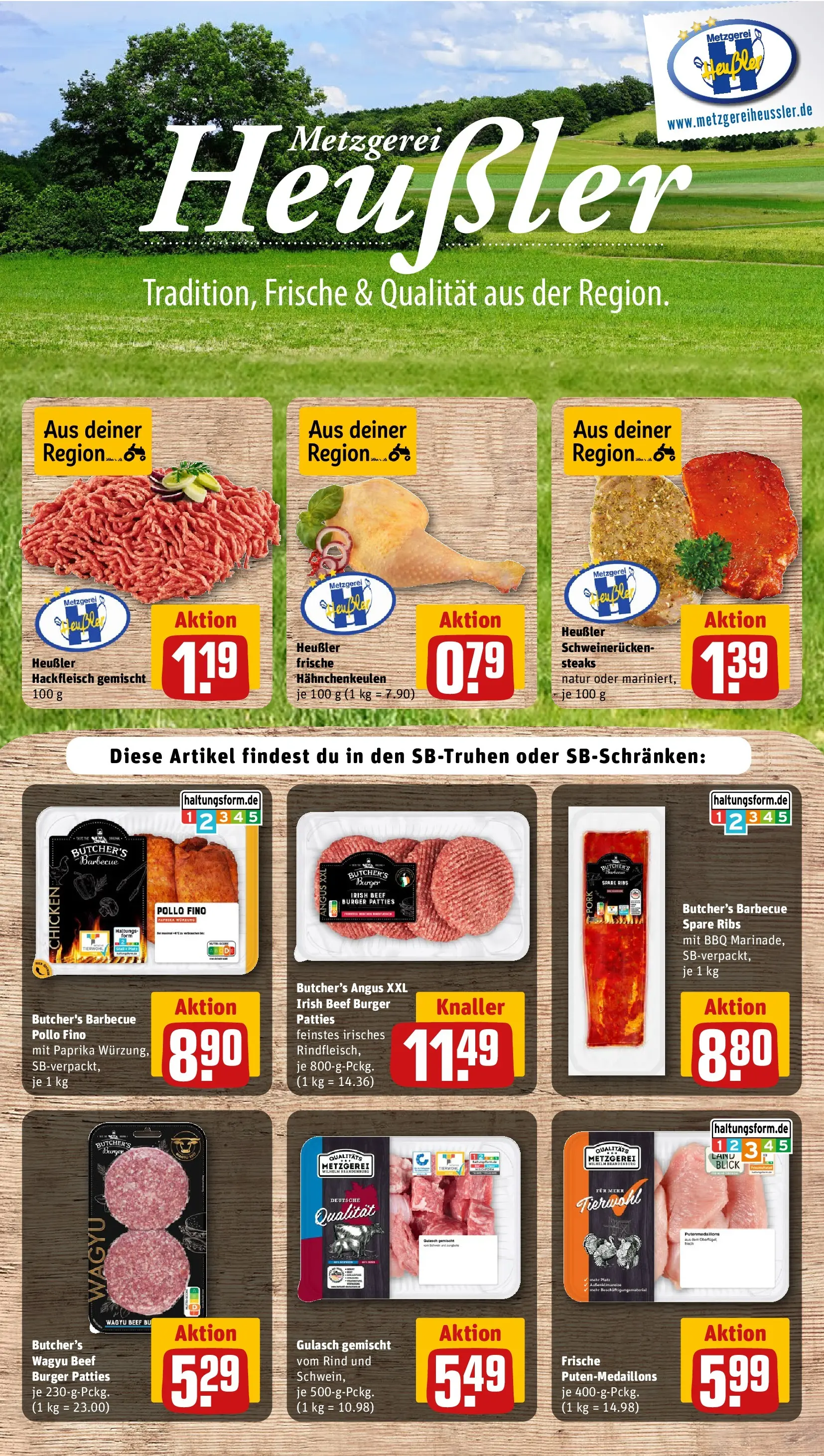 REWE Prospekt ab 20.07.2026 zum Blättern » Angebote | Seite: 10 | Produkte: Burger, Paprika, Gulasch, Hackfleisch
