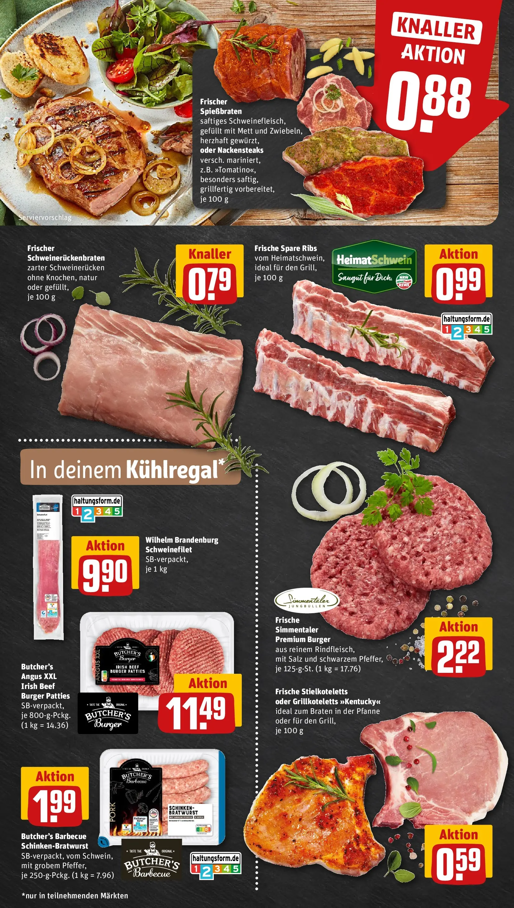 REWE Prospekt ab 20.07.2026 zum Blättern » Angebote | Seite: 6 | Produkte: Bratwurst, Schweinefilet, Schweinerucken, Schinken
