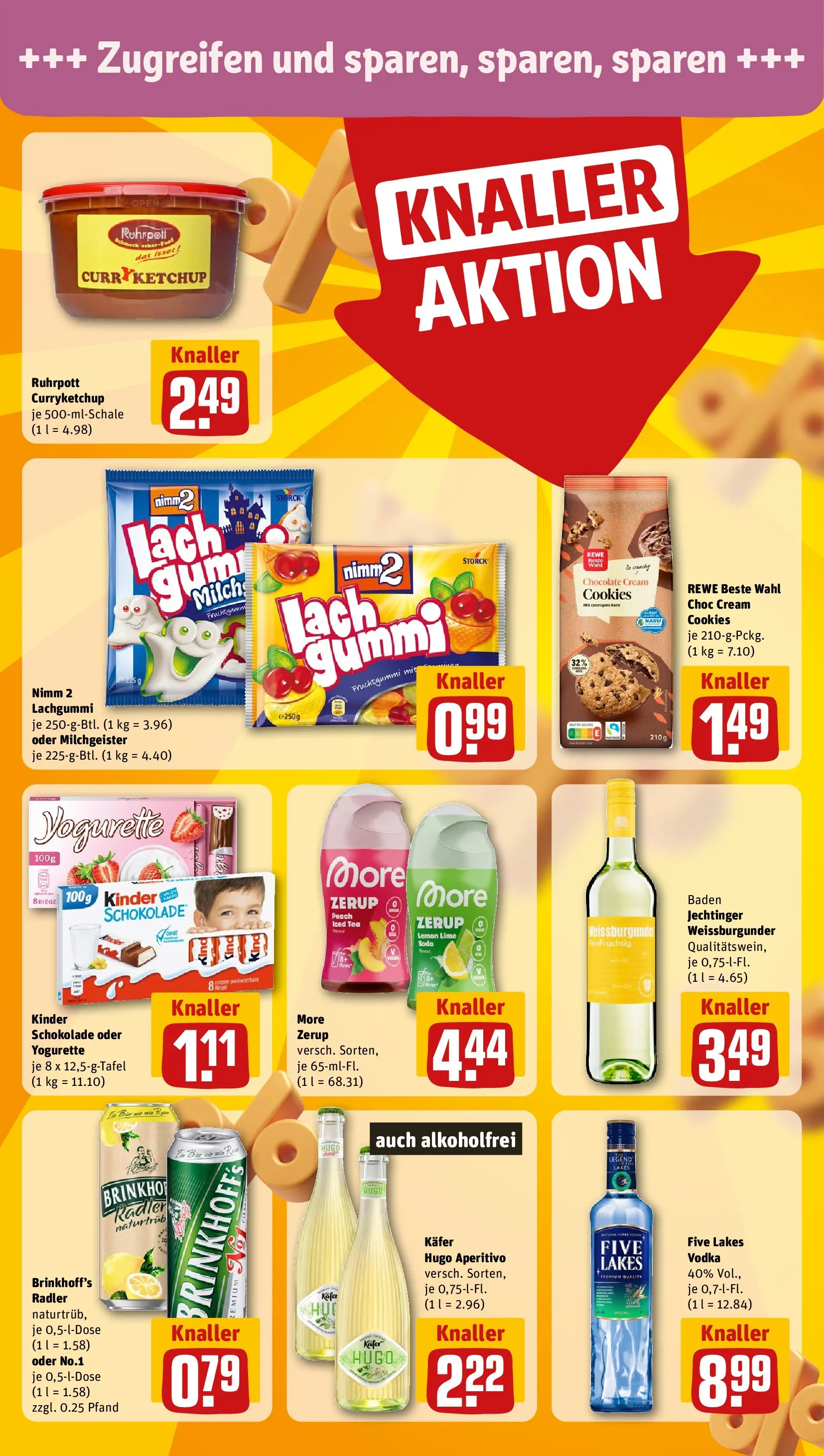 REWE Prospekt ab 20.07.2026 zum Blättern » Angebote | Seite: 14 | Produkte: Yogurette, Bier, Vodka, Hugo