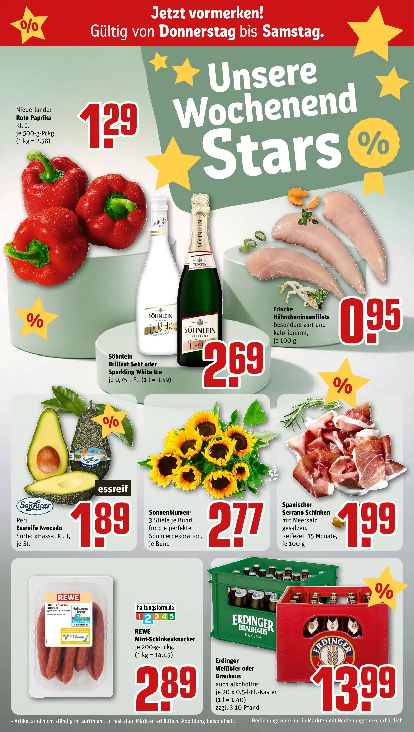 REWE Prospekt ab 20.07.2026 zum Blättern » Angebote | Seite: 29 | Produkte: Erdinger, Weißbier, Avocado, Paprika