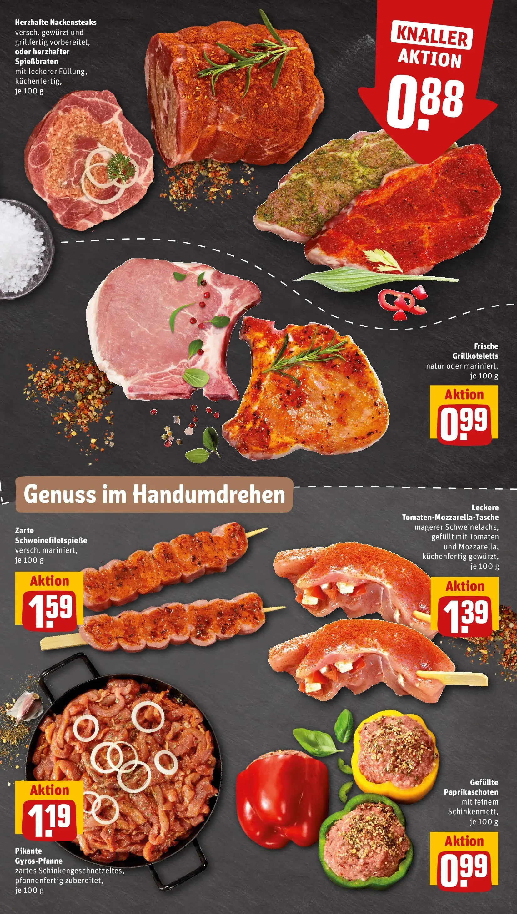REWE Prospekt ab 20.07.2026 zum Blättern » Angebote | Seite: 7 | Produkte: Nackensteaks, Tomaten