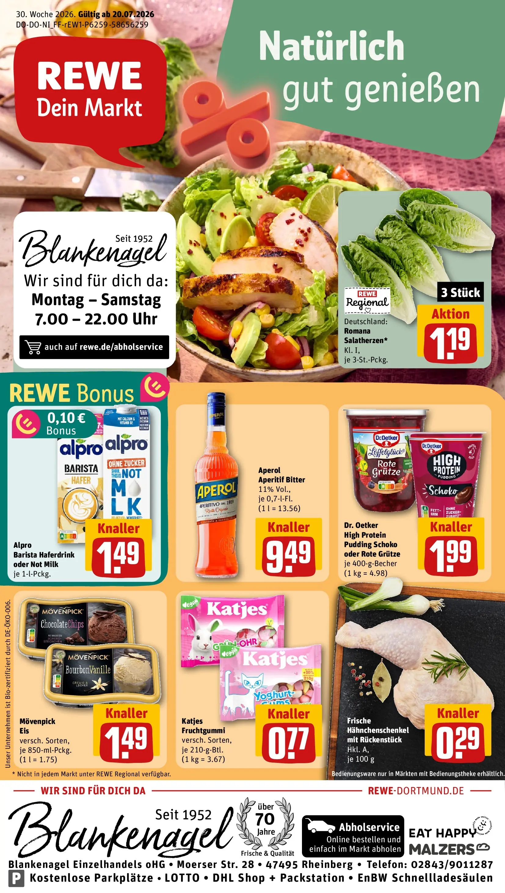 REWE Prospekt ab 20.07.2026 zum Blättern » Angebote | Seite: 3 | Produkte: Pudding, Haferdrink, Alpro, Uhr