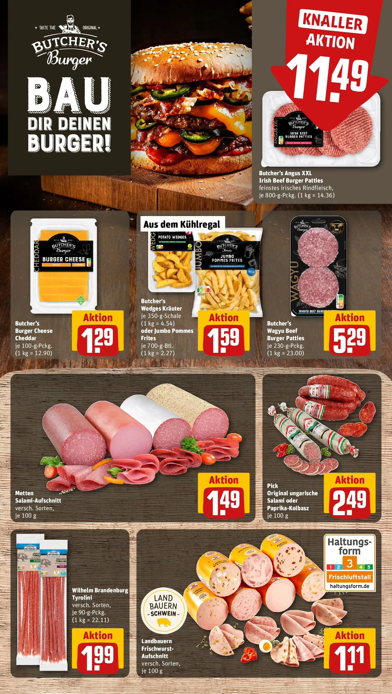 REWE Prospekt ab 20.07.2026 zum Blättern » Angebote | Seite: 10 | Produkte: Pommes, Burger, Pommes frites, Salami