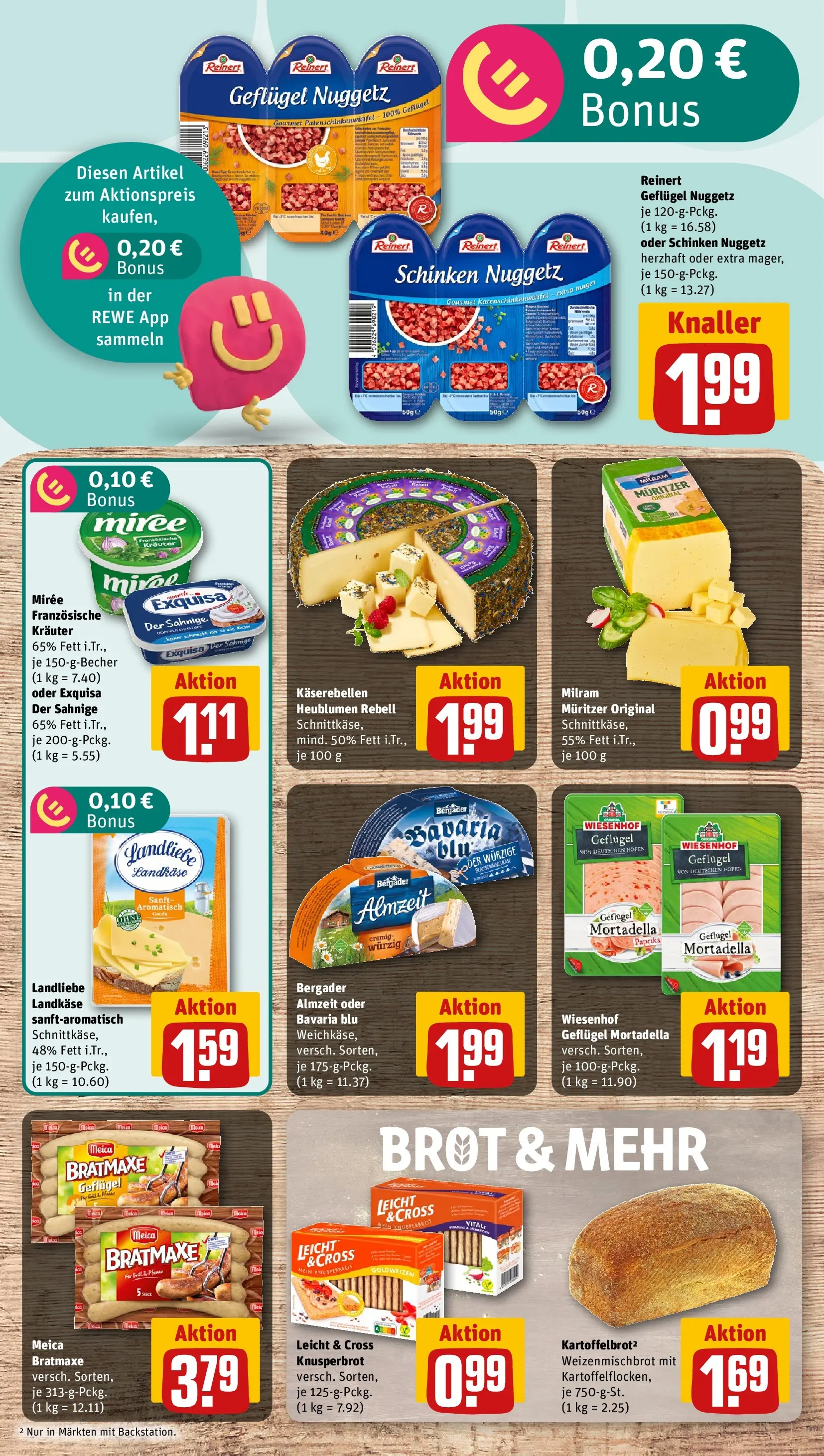 REWE Prospekt ab 20.07.2026 zum Blättern » Angebote | Seite: 11 | Produkte: Meica, Exquisa, Milram, Brot
