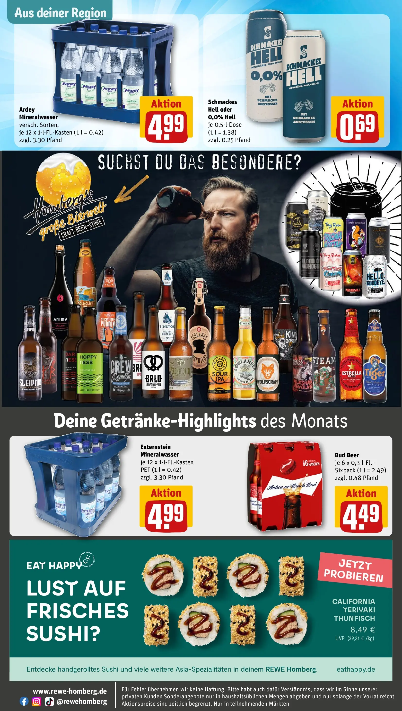 REWE Prospekt ab 20.07.2026 zum Blättern » Angebote | Seite: 32 | Produkte: Thunfisch, Mineralwasser