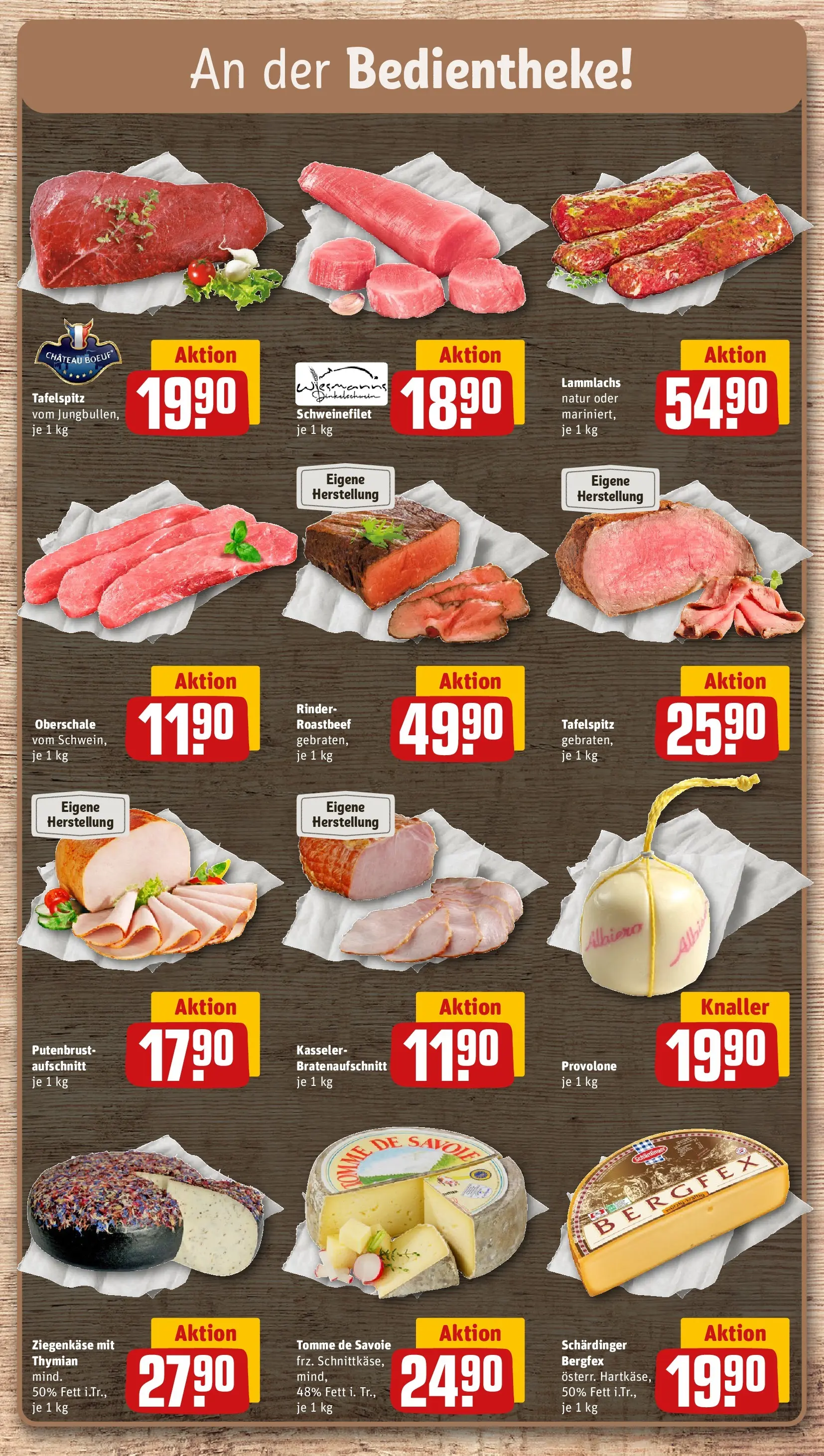 REWE Prospekt ab 20.07.2026 zum Blättern » Angebote | Seite: 10 | Produkte: Tafelspitz, Ziegenkäse, Roastbeef, Schweinefilet