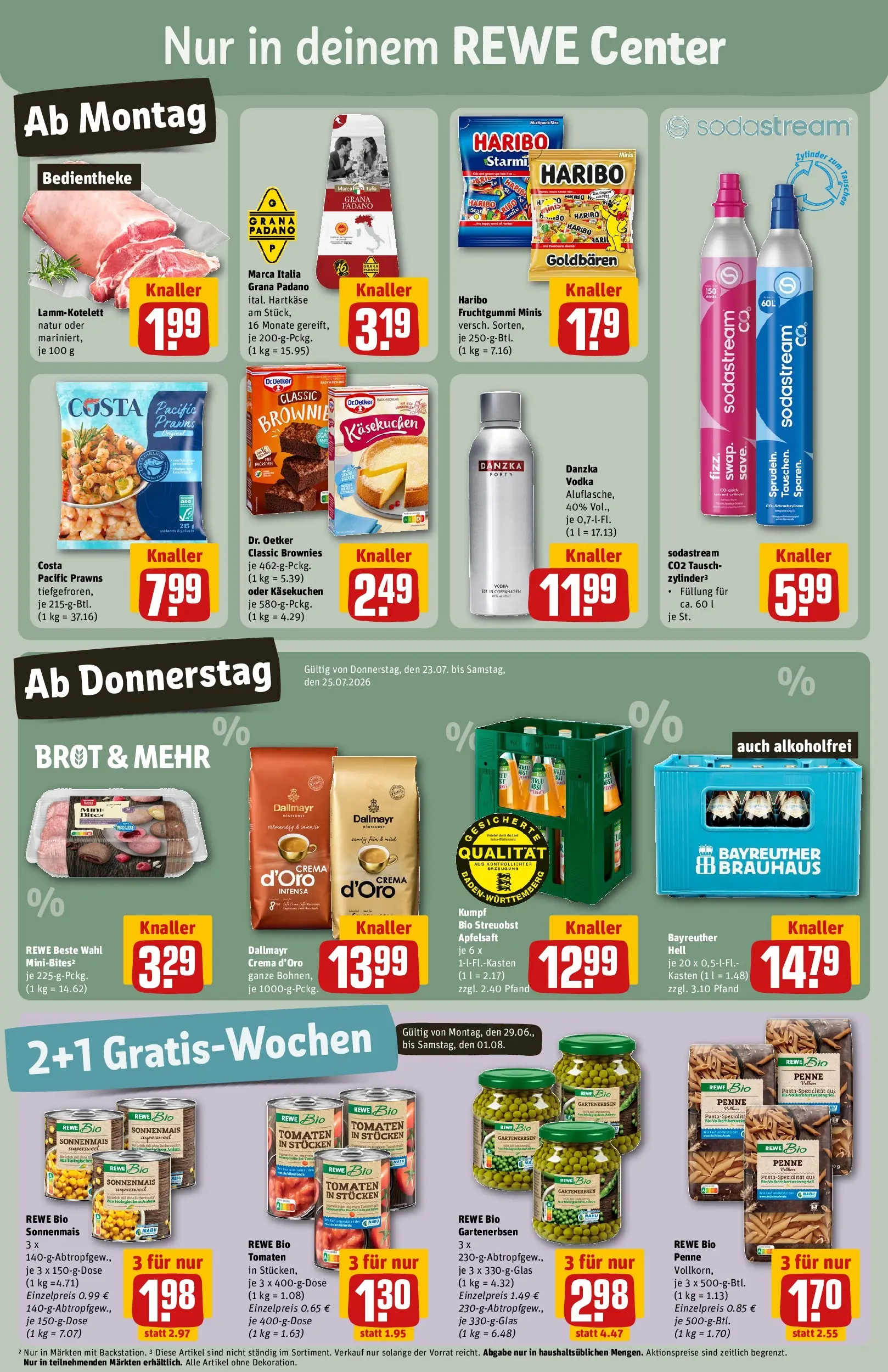 REWE Prospekt ab 20.07.2026 zum Blättern » Angebote | Seite: 3 | Produkte: Haribo, Dallmayr, Vodka, Sodastream