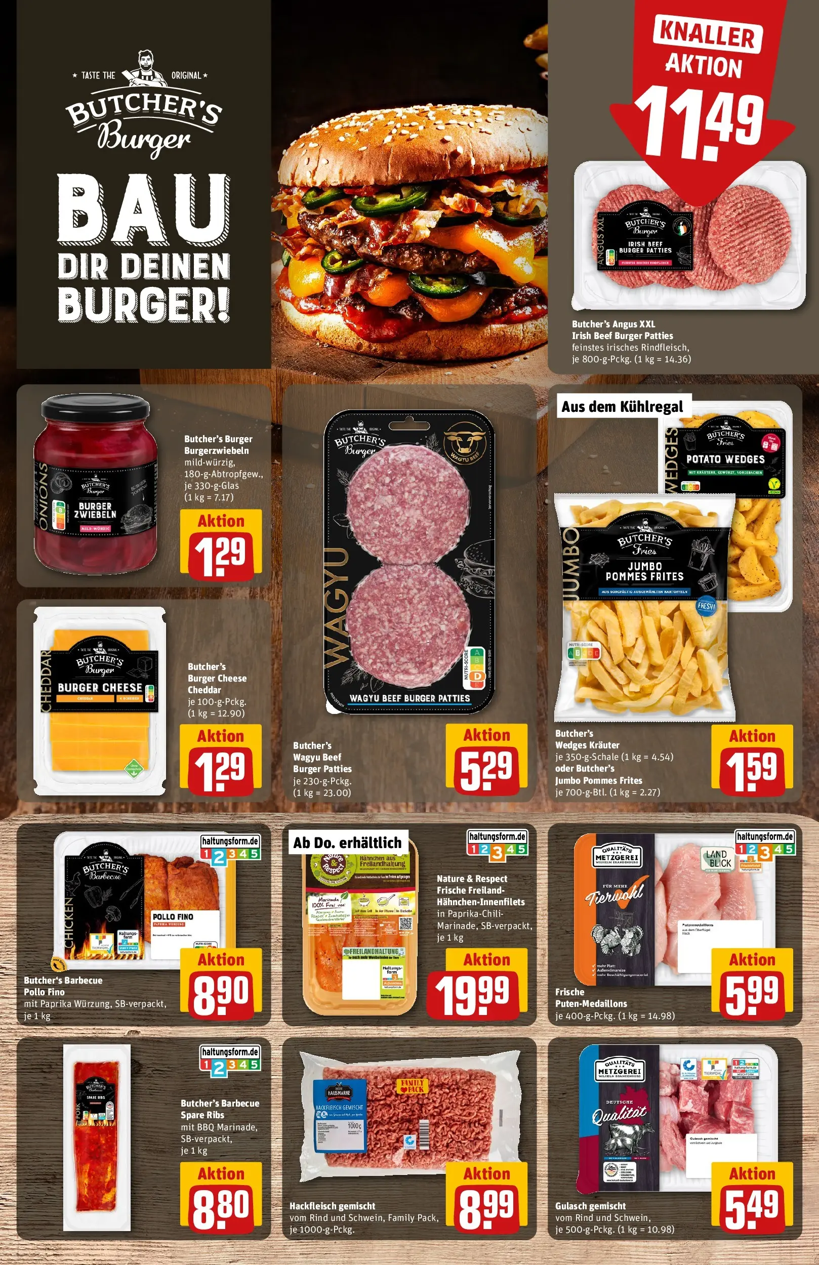 REWE Prospekt ab 20.07.2026 zum Blättern » Angebote | Seite: 11 | Produkte: Spare ribs, Pommes frites, Zwiebeln, Paprika