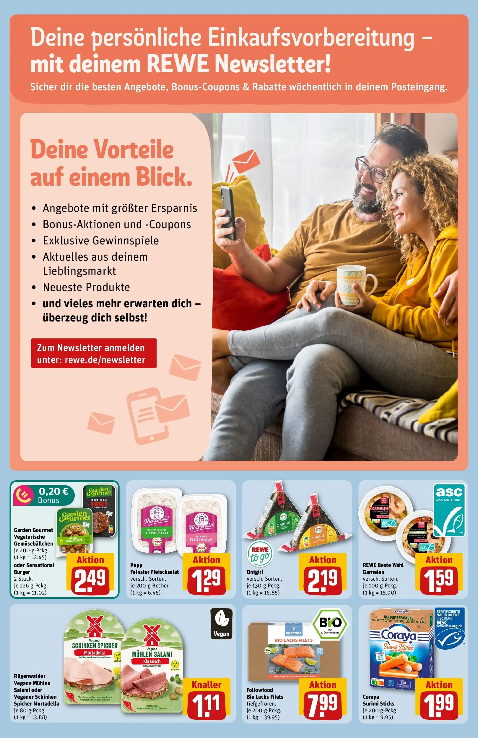 REWE Prospekt ab 20.07.2026 zum Blättern » Angebote | Seite: 14 | Produkte: Burger, Lachs, Salami, Schinken