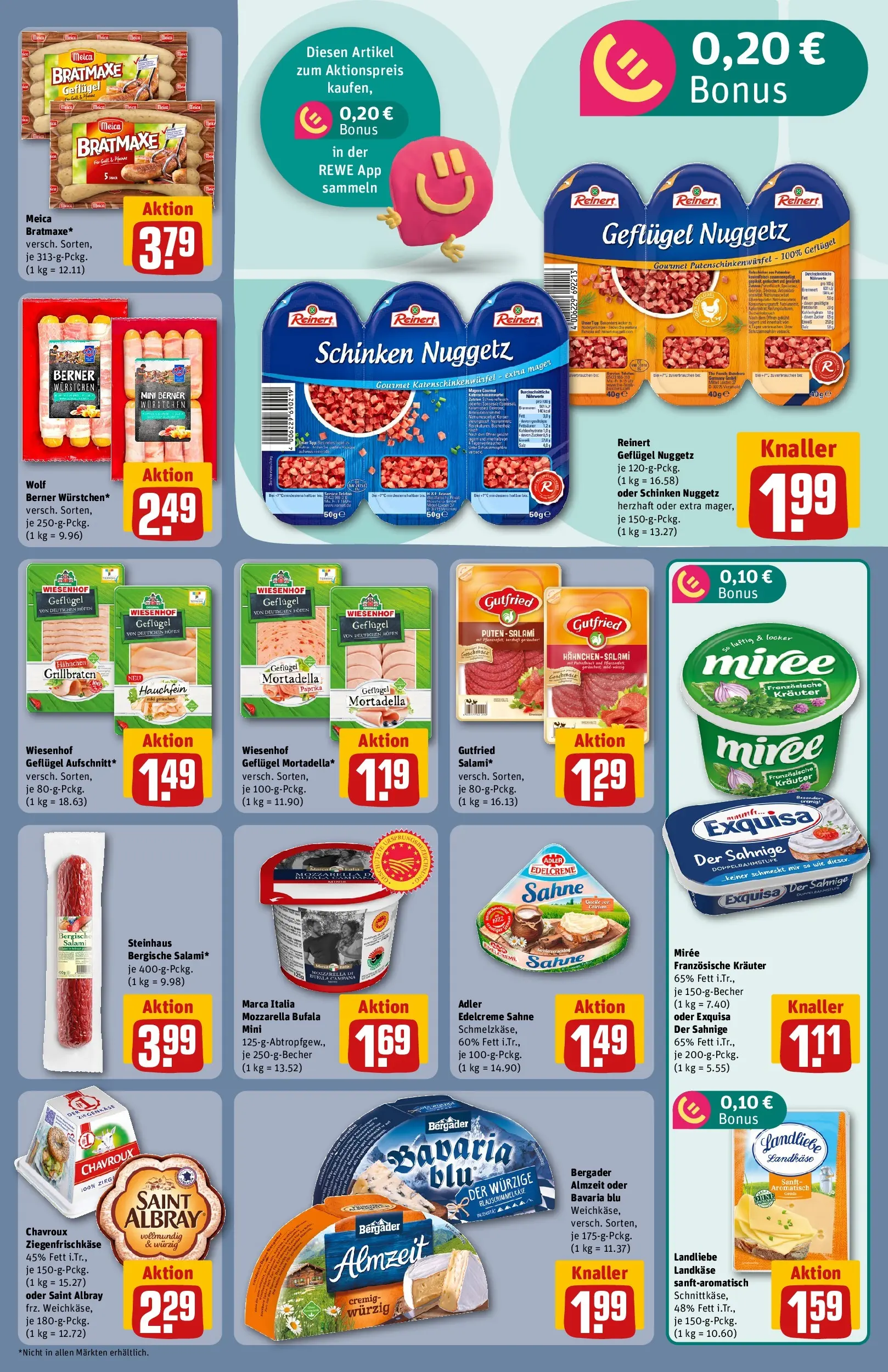 REWE Prospekt ab 20.07.2026 zum Blättern » Angebote | Seite: 15 | Produkte: Mozzarella, Ziegenkäse, Paprika, Sahne