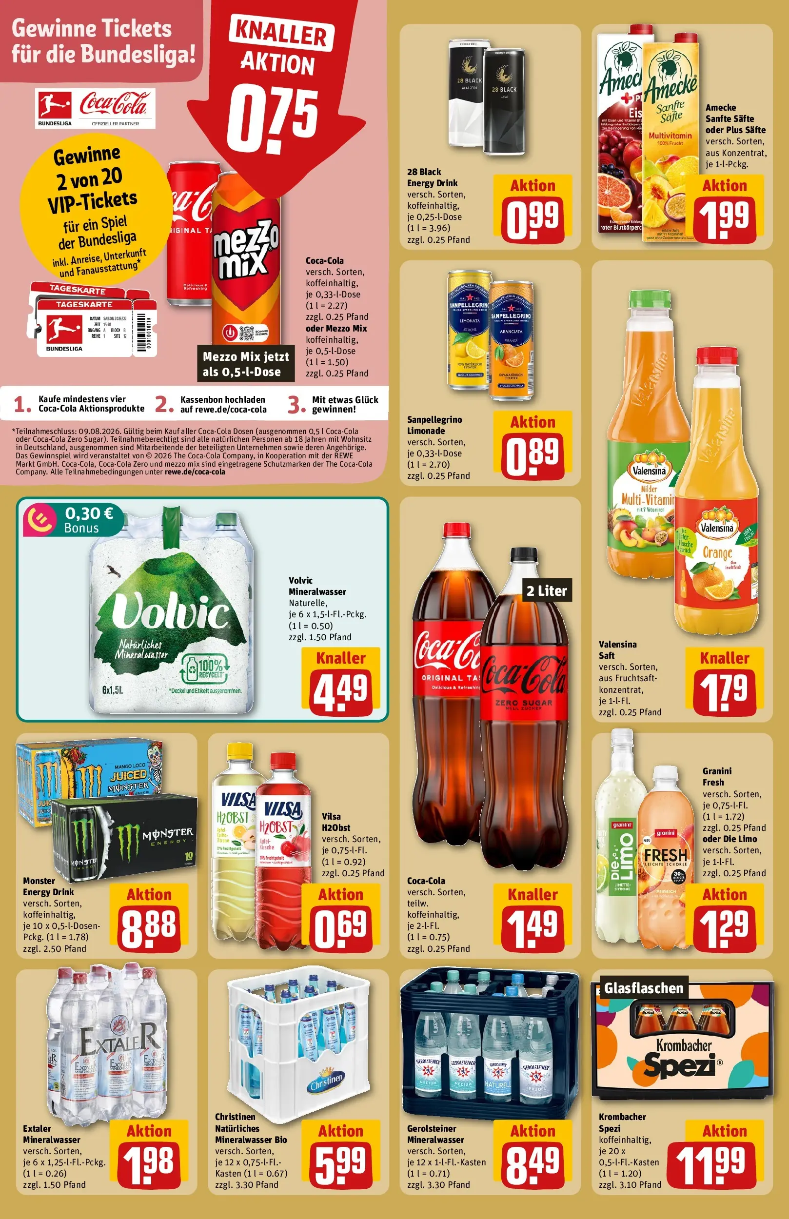 REWE Prospekt ab 20.07.2026 zum Blättern » Angebote | Seite: 18 | Produkte: Monster, Saft, Fruchtsaft, Gerolsteiner