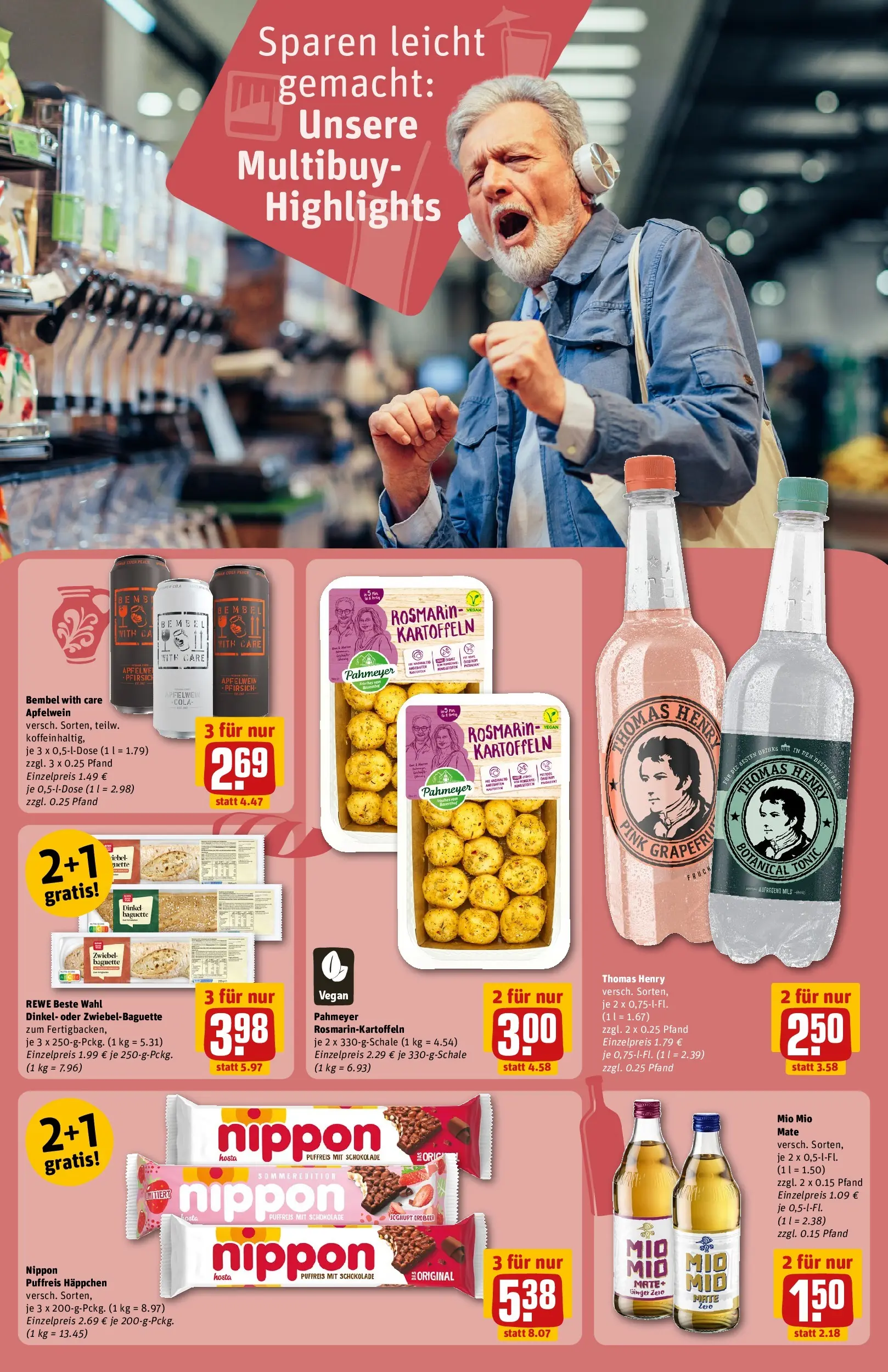 REWE Prospekt ab 20.07.2026 zum Blättern » Angebote | Seite: 18 | Produkte: Cola, Baguette, Mio mio mate, Kartoffeln