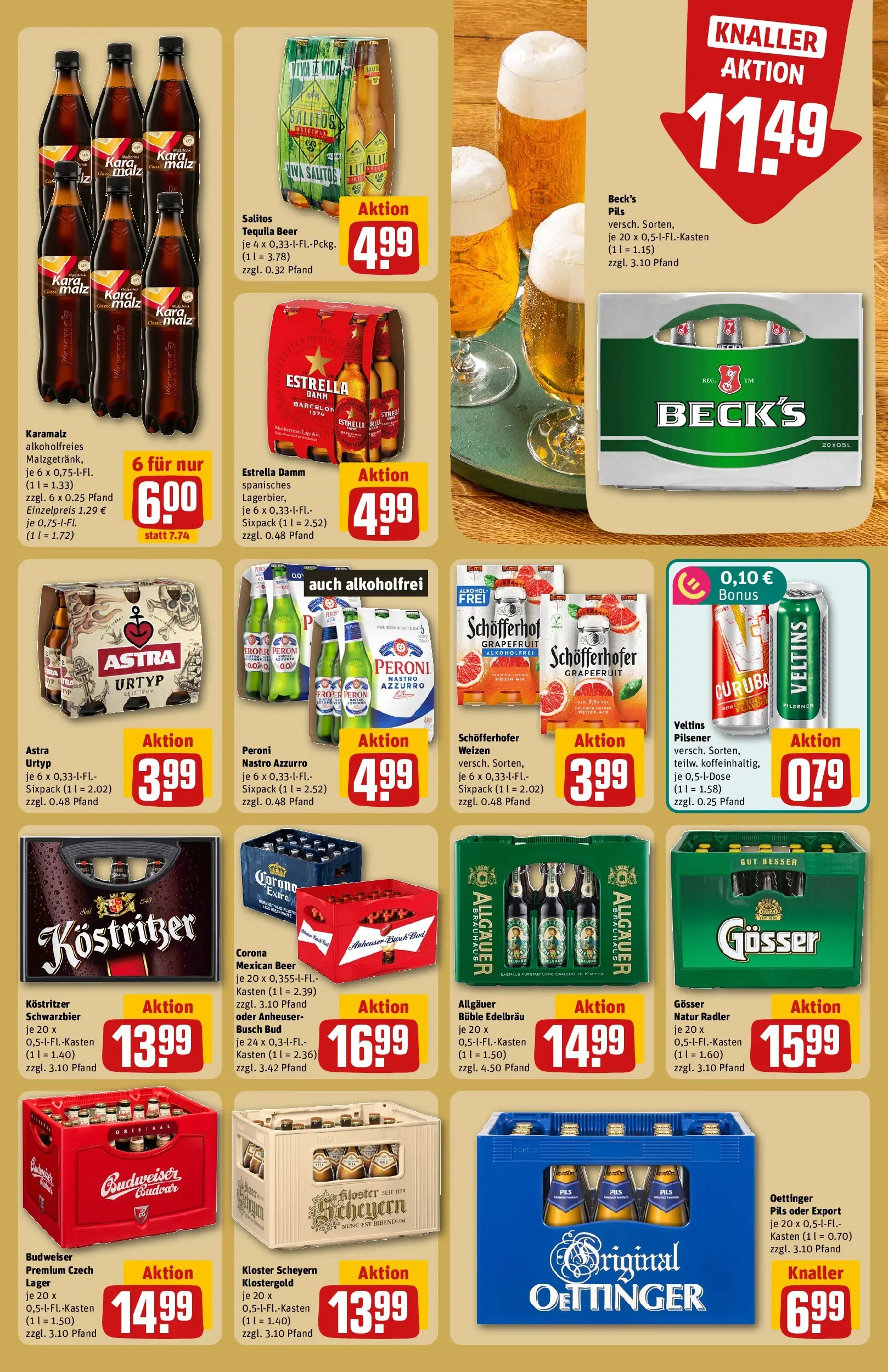 REWE Prospekt ab 20.07.2026 zum Blättern » Angebote | Seite: 19 | Produkte: Kostritzer, Grapefruit, Budweiser, Veltins