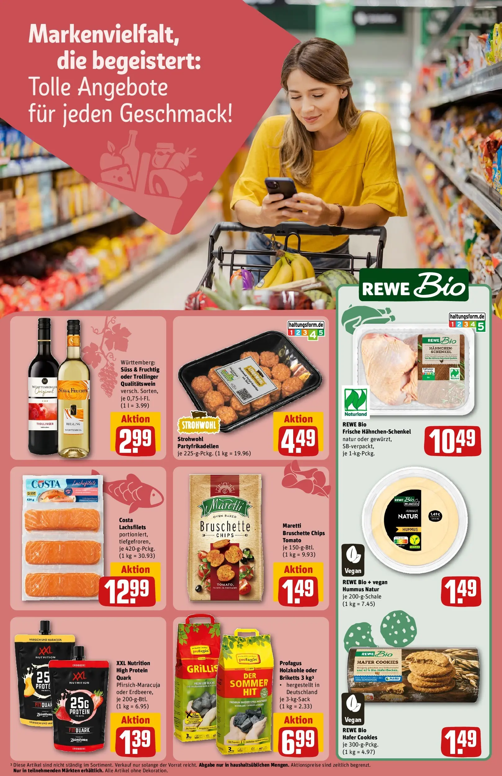 REWE Prospekt ab 20.07.2026 zum Blättern » Angebote | Seite: 19 | Produkte: Hahnchen, Quark, Hahnchenschenkel, Chips