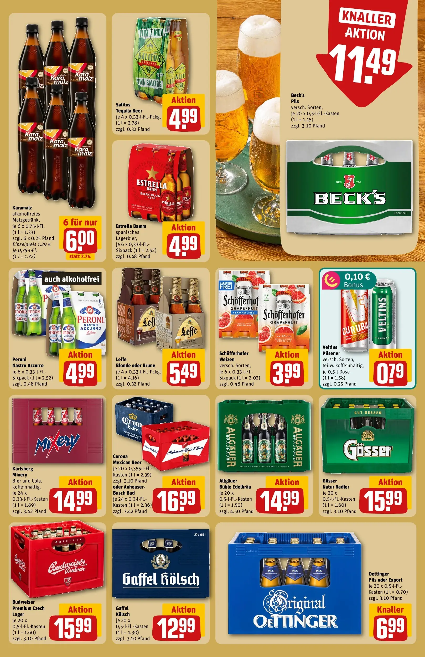 REWE Prospekt ab 20.07.2026 zum Blättern » Angebote | Seite: 21 | Produkte: Bier, Tequila, Grapefruit, Veltins