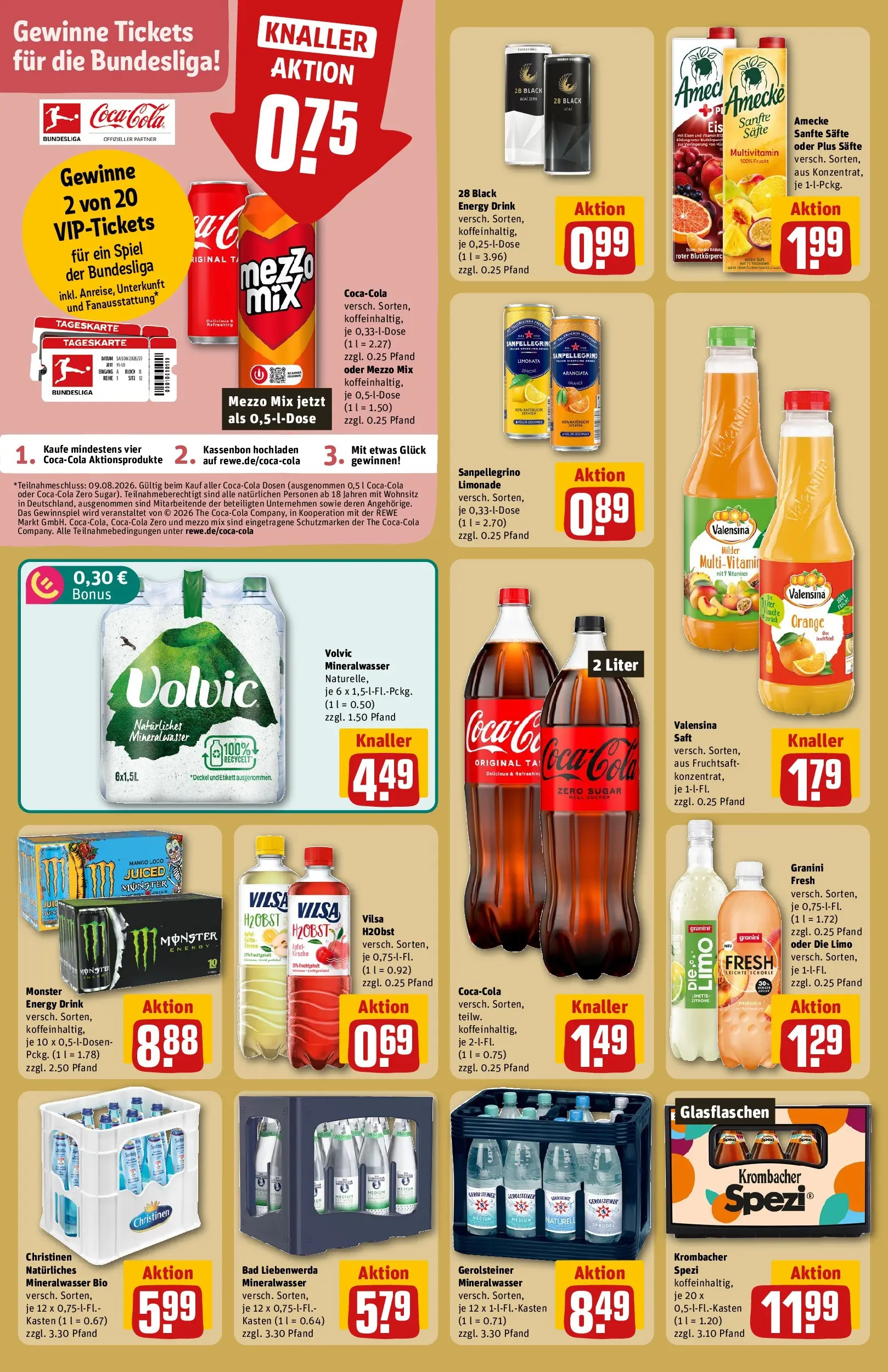 REWE Prospekt ab 20.07.2026 zum Blättern » Angebote | Seite: 18 | Produkte: Mezzo mix, Mango, Saft, Oder mezzo mix