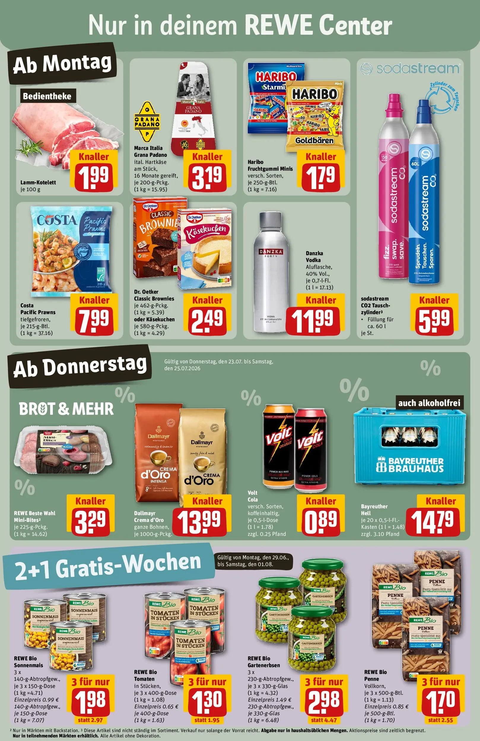 REWE Prospekt ab 20.07.2026 zum Blättern » Angebote | Seite: 3 | Produkte: Haribo, Tomaten, Dallmayr, Vodka