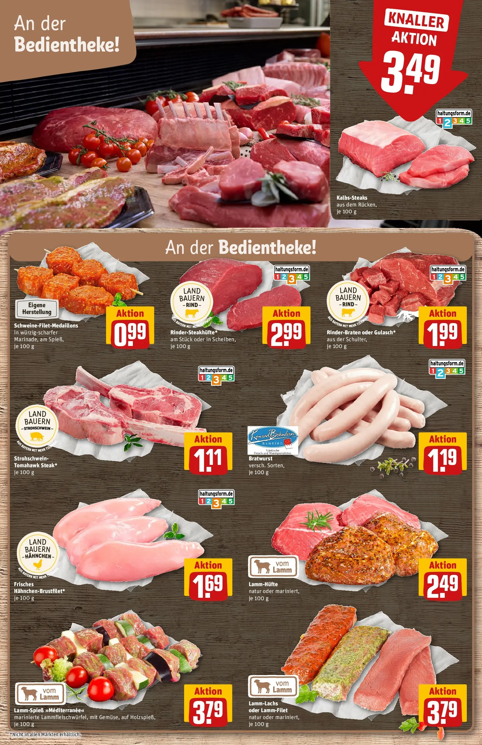 REWE Prospekt ab 20.07.2026 zum Blättern » Angebote | Seite: 10 | Produkte: Rinderbraten, Hahnchen, Bratwurst, Fleisch