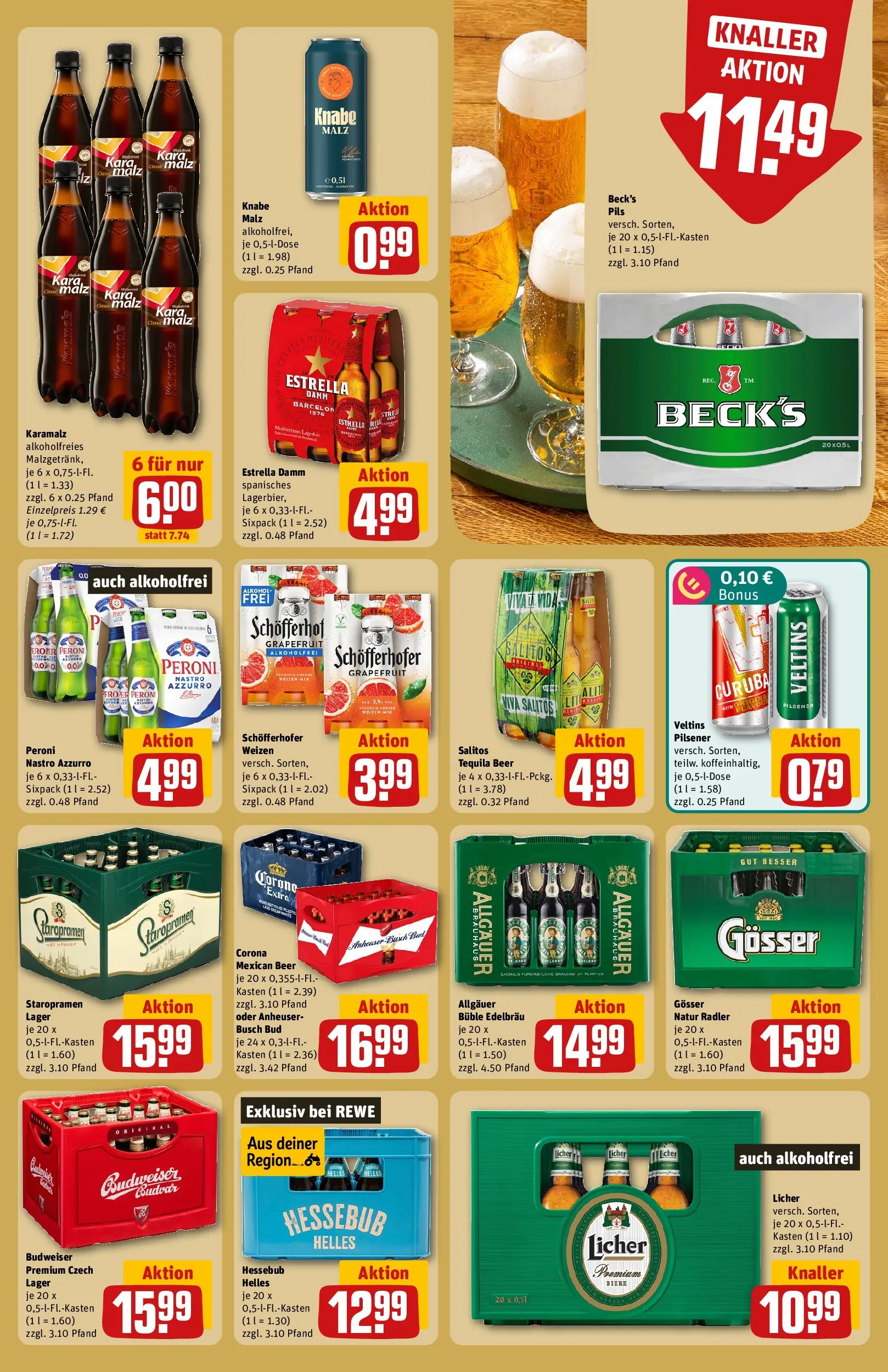 REWE Prospekt ab 20.07.2026 zum Blättern » Angebote | Seite: 19 | Produkte: Tequila, Grapefruit, Radler, Veltins