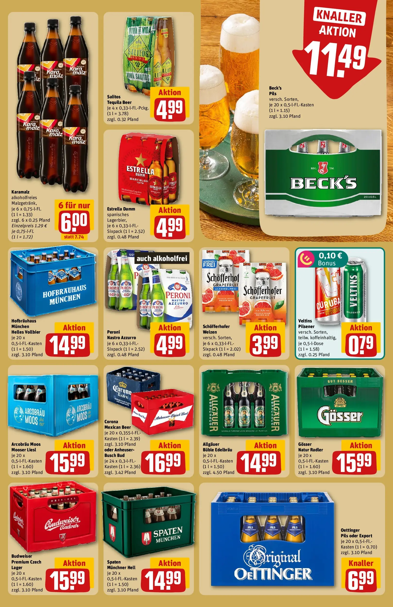 REWE Prospekt ab 20.07.2026 zum Blättern » Angebote | Seite: 19 | Produkte: Pils, Oettinger, Radler, Budweiser
