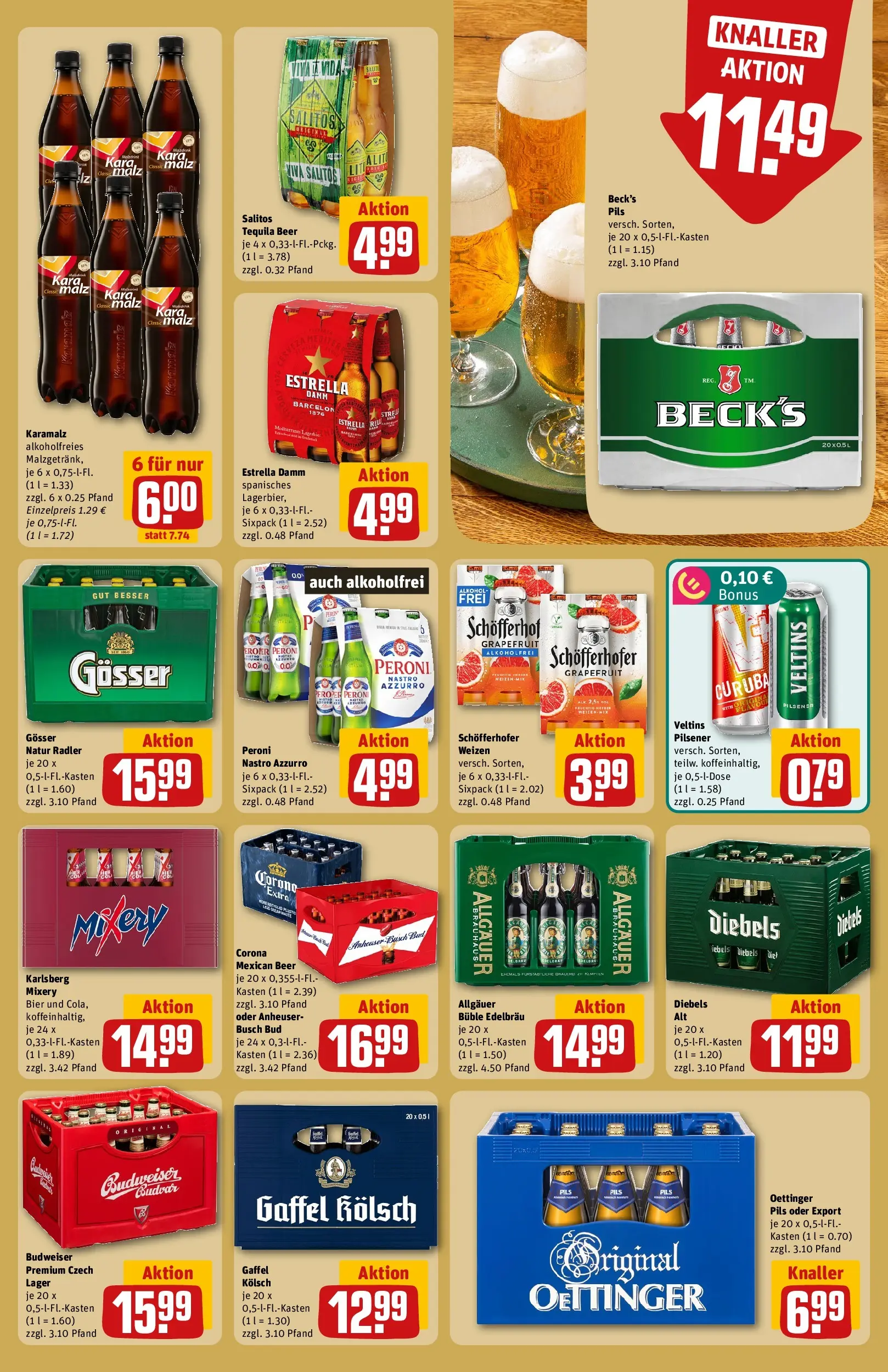 REWE Prospekt ab 20.07.2026 zum Blättern » Angebote | Seite: 21 | Produkte: Bier, Budweiser, Mixery, Veltins