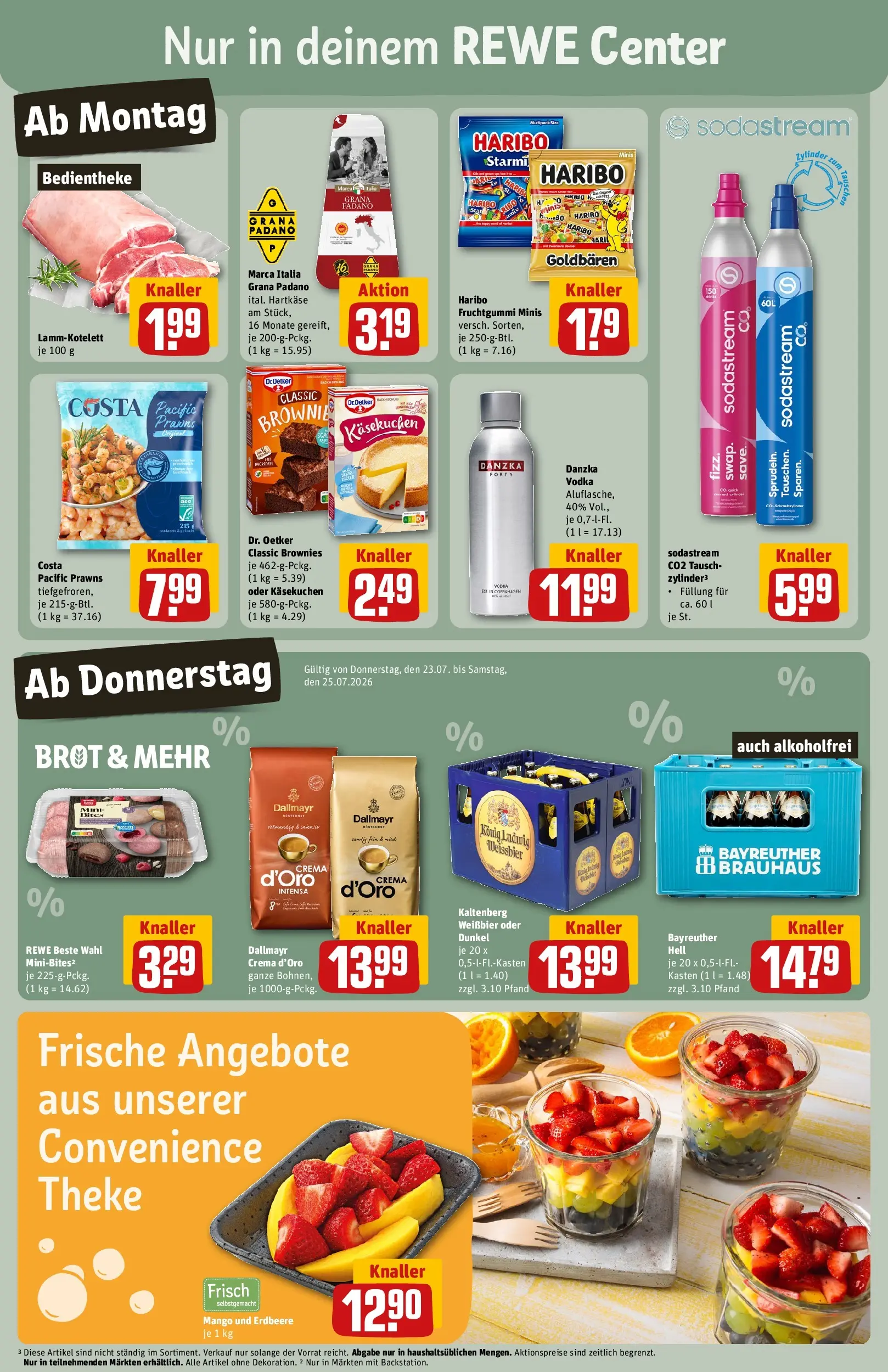 REWE Prospekt ab 20.07.2026 zum Blättern » Angebote | Seite: 3 | Produkte: Haribo, Theke, Weißbier, Sodastream