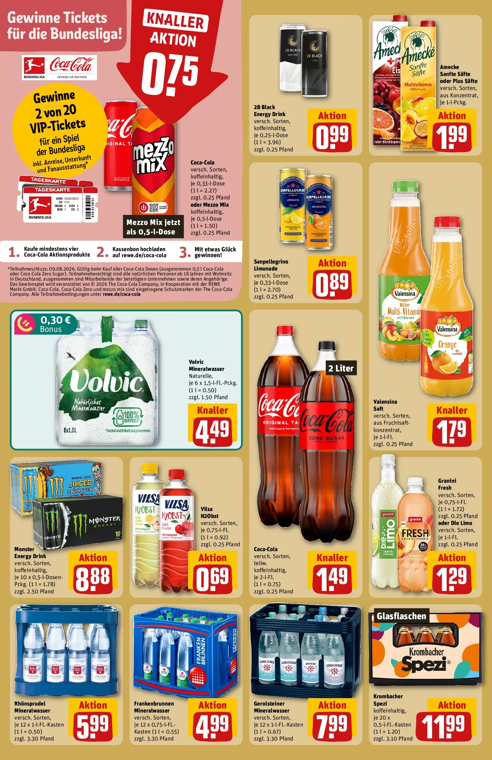 REWE Prospekt ab 20.07.2026 zum Blättern » Angebote | Seite: 18 | Produkte: Tasche, Limonade, Mineralwasser, Valensina
