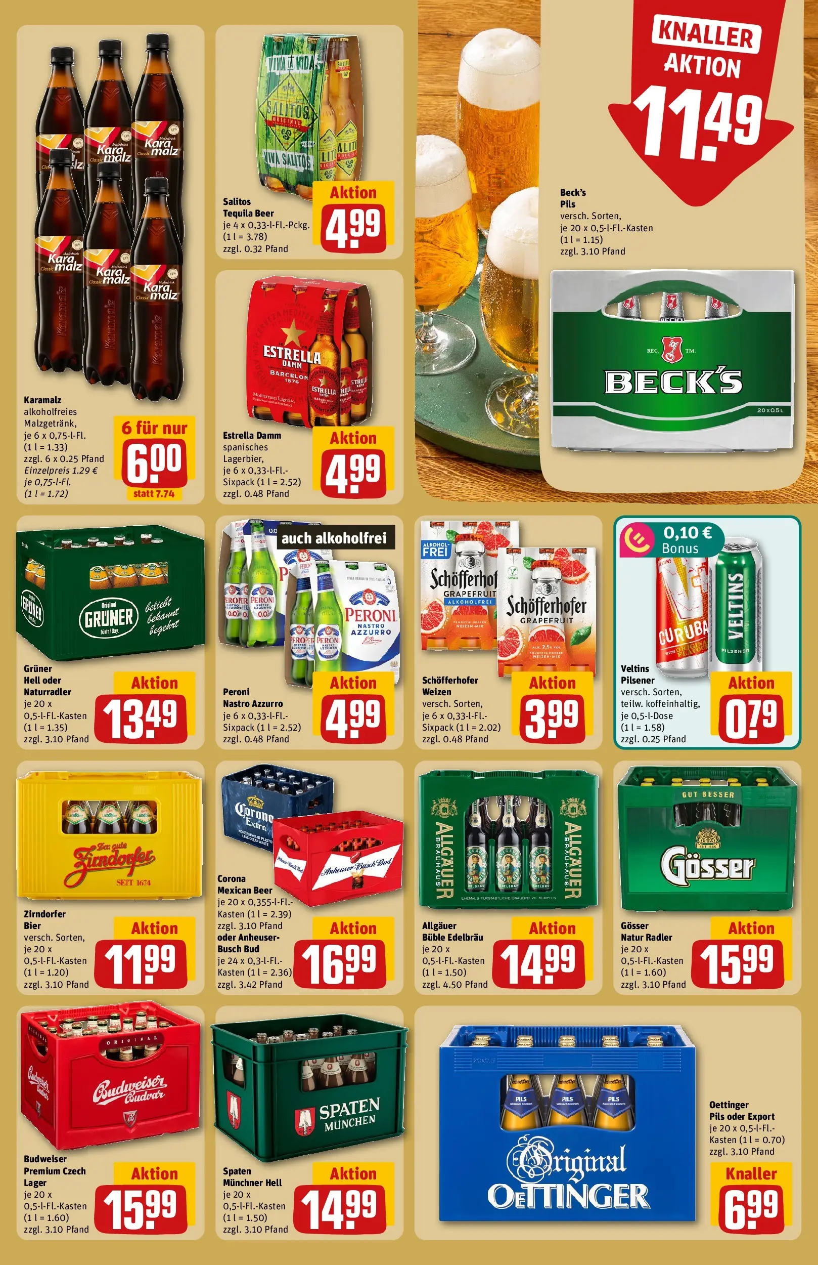 REWE Prospekt ab 20.07.2026 zum Blättern » Angebote | Seite: 19 | Produkte: Pils, Tequila, Radler, Budweiser