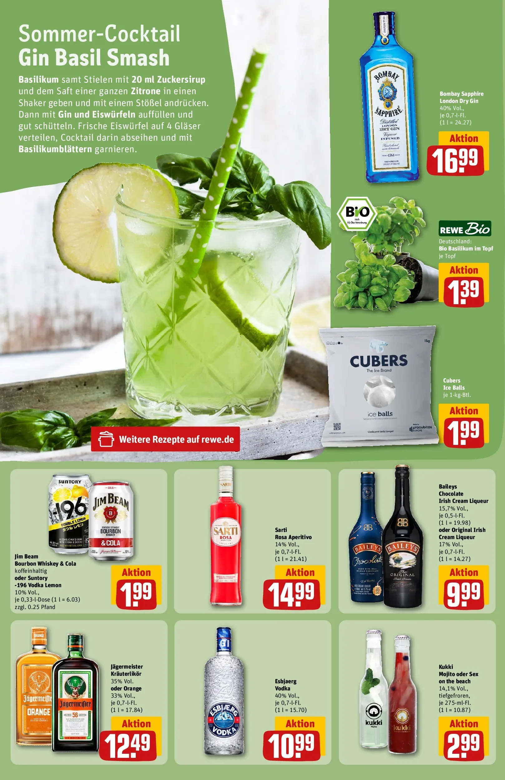 REWE Prospekt ab 20.07.2026 zum Blättern » Angebote | Seite: 16 | Produkte: Cola, Zitrone, Vodka, Gin