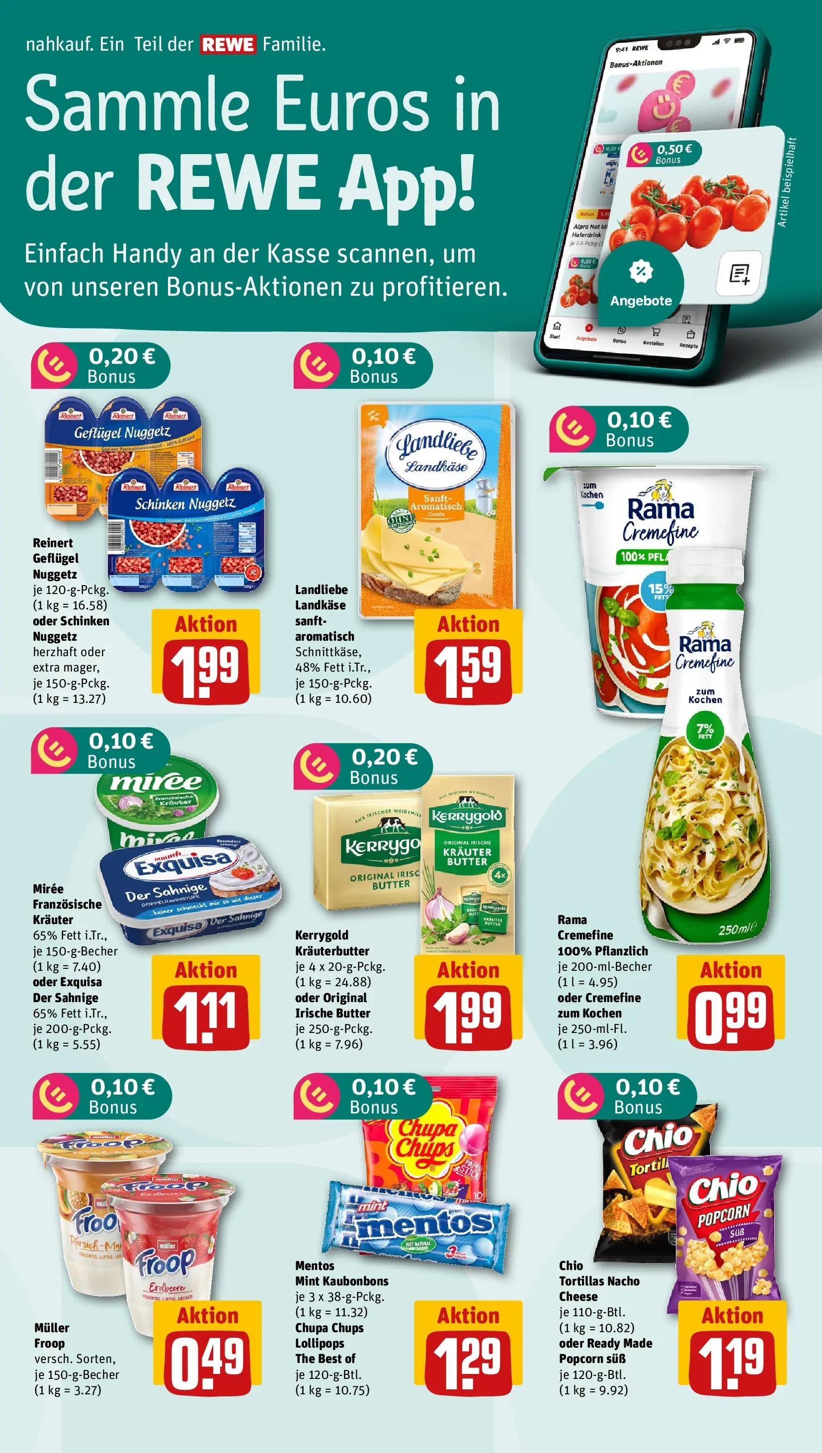 REWE Prospekt ab 20.07.2026 zum Blättern » Angebote | Seite: 5 | Produkte: Froop, Butter, Kräuterbutter, Schinken