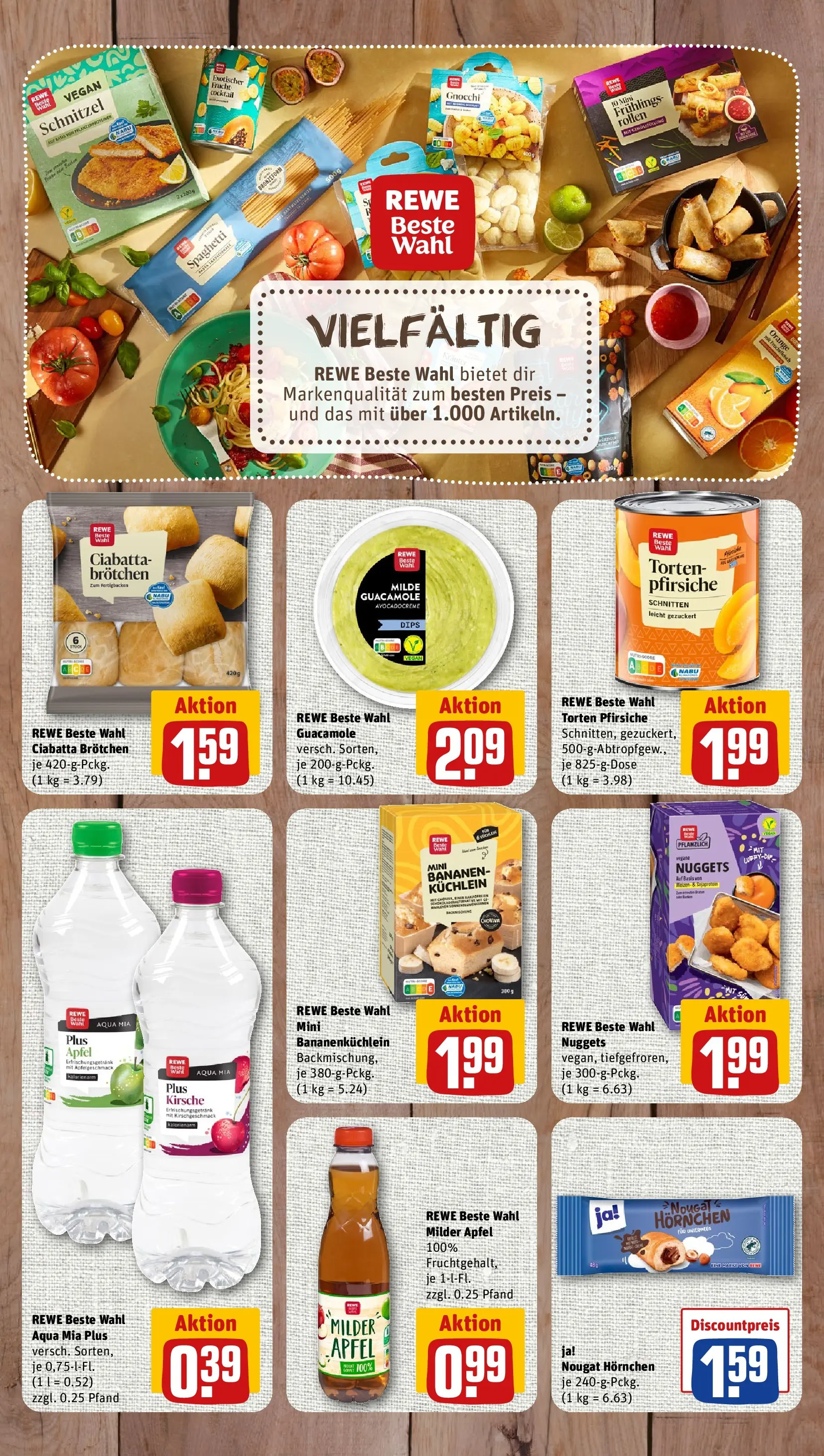 REWE Prospekt ab 20.07.2026 zum Blättern » Angebote | Seite: 7 | Produkte: Äpfel, Bananen, Schnitzel, Pasta
