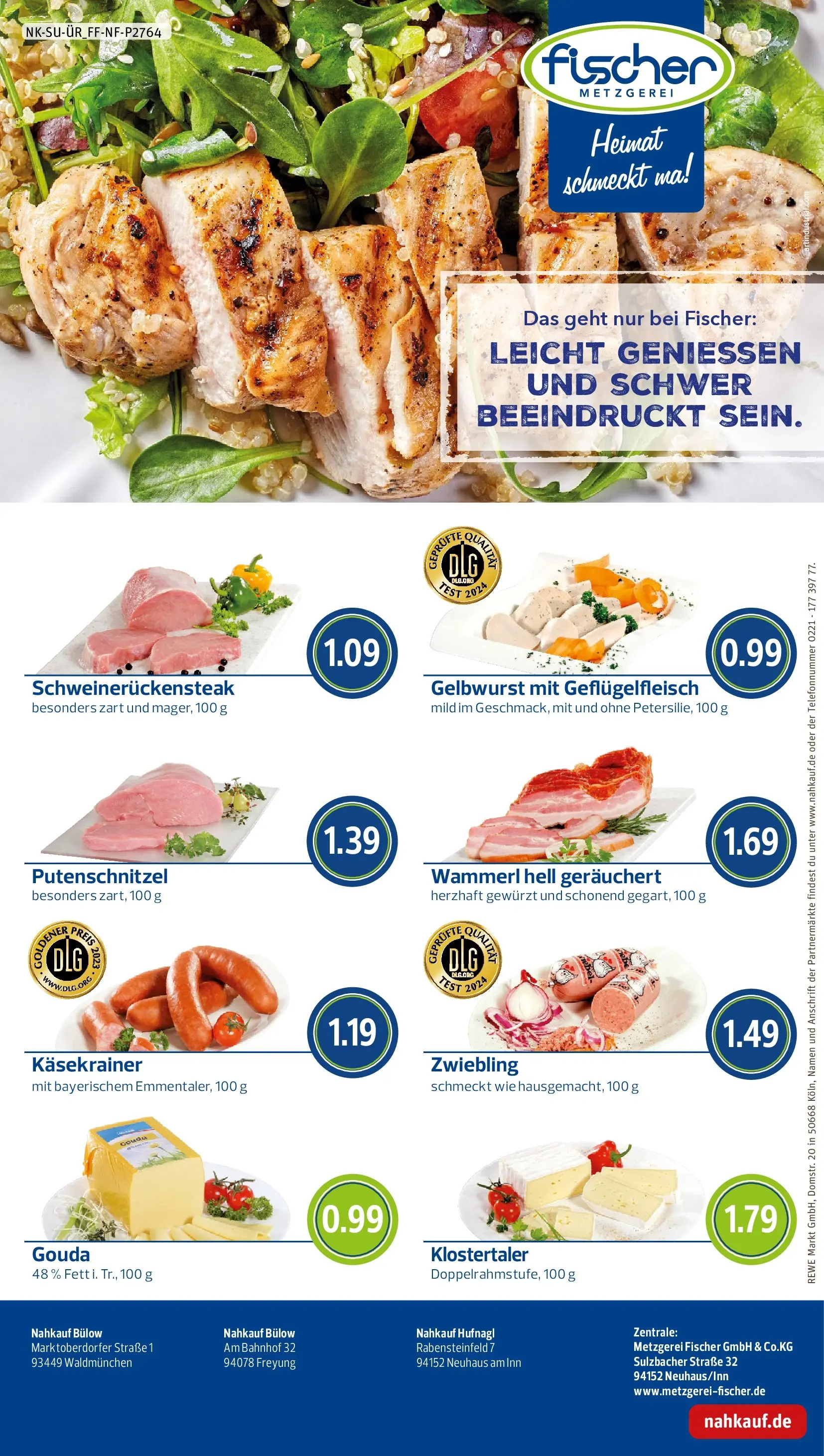 REWE Prospekt ab 20.07.2026 zum Blättern » Angebote | Seite: 8 | Produkte: Gouda, Käsekrainer, Putenschnitzel