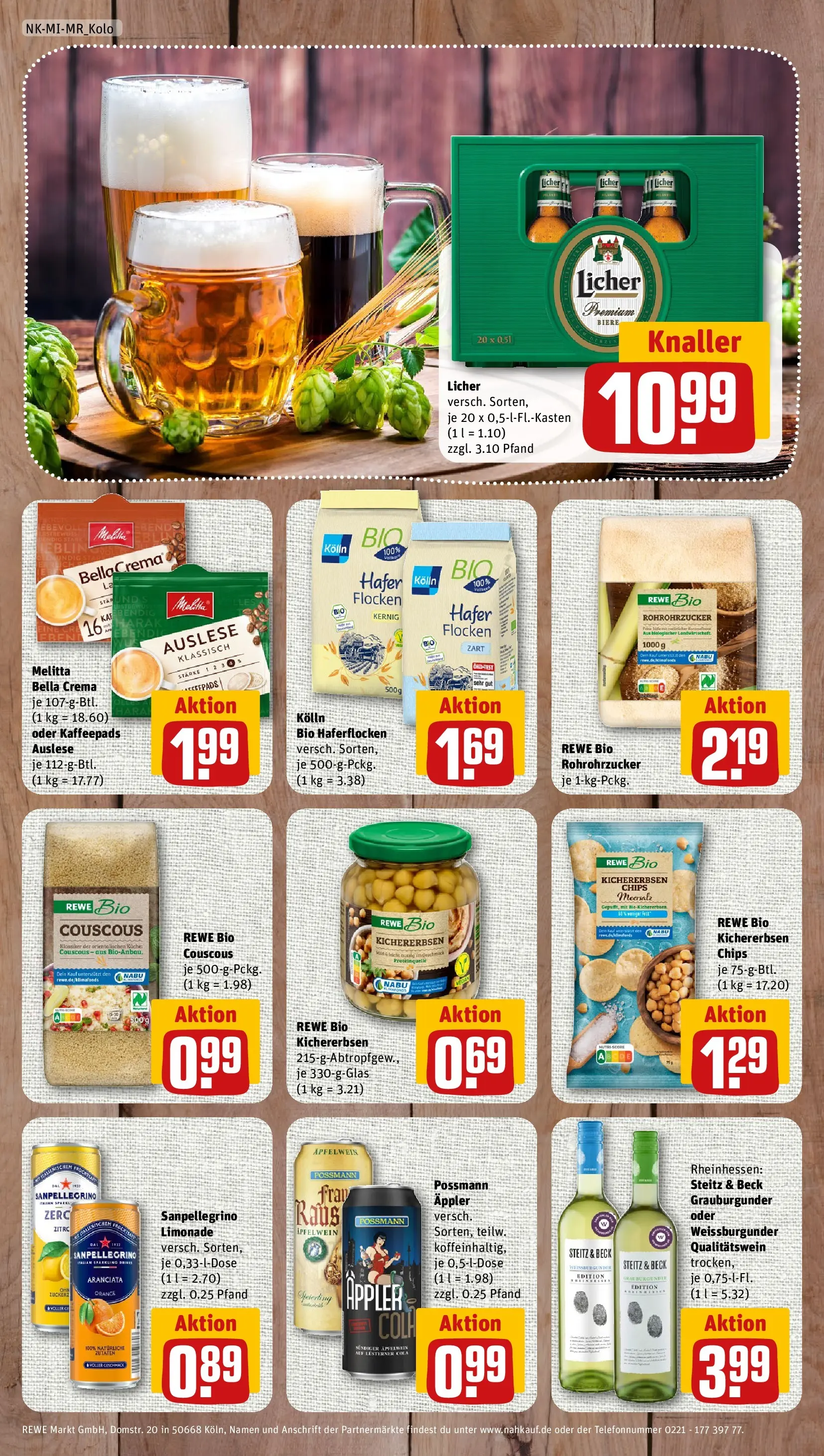 REWE Prospekt ab 20.07.2026 zum Blättern » Angebote | Seite: 8 | Produkte: Melitta, Kaffeepads, Kolln, Limonade