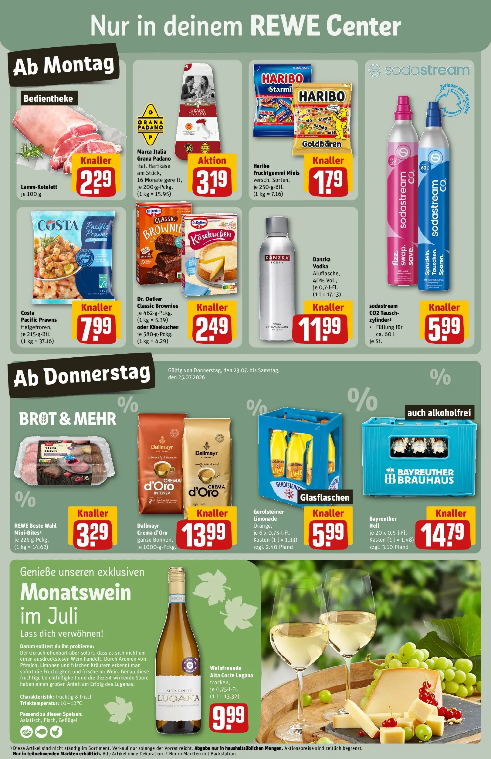 REWE Prospekt ab 20.07.2026 zum Blättern » Angebote | Seite: 3 | Produkte: Haribo, Limonade, Dallmayr, Wein