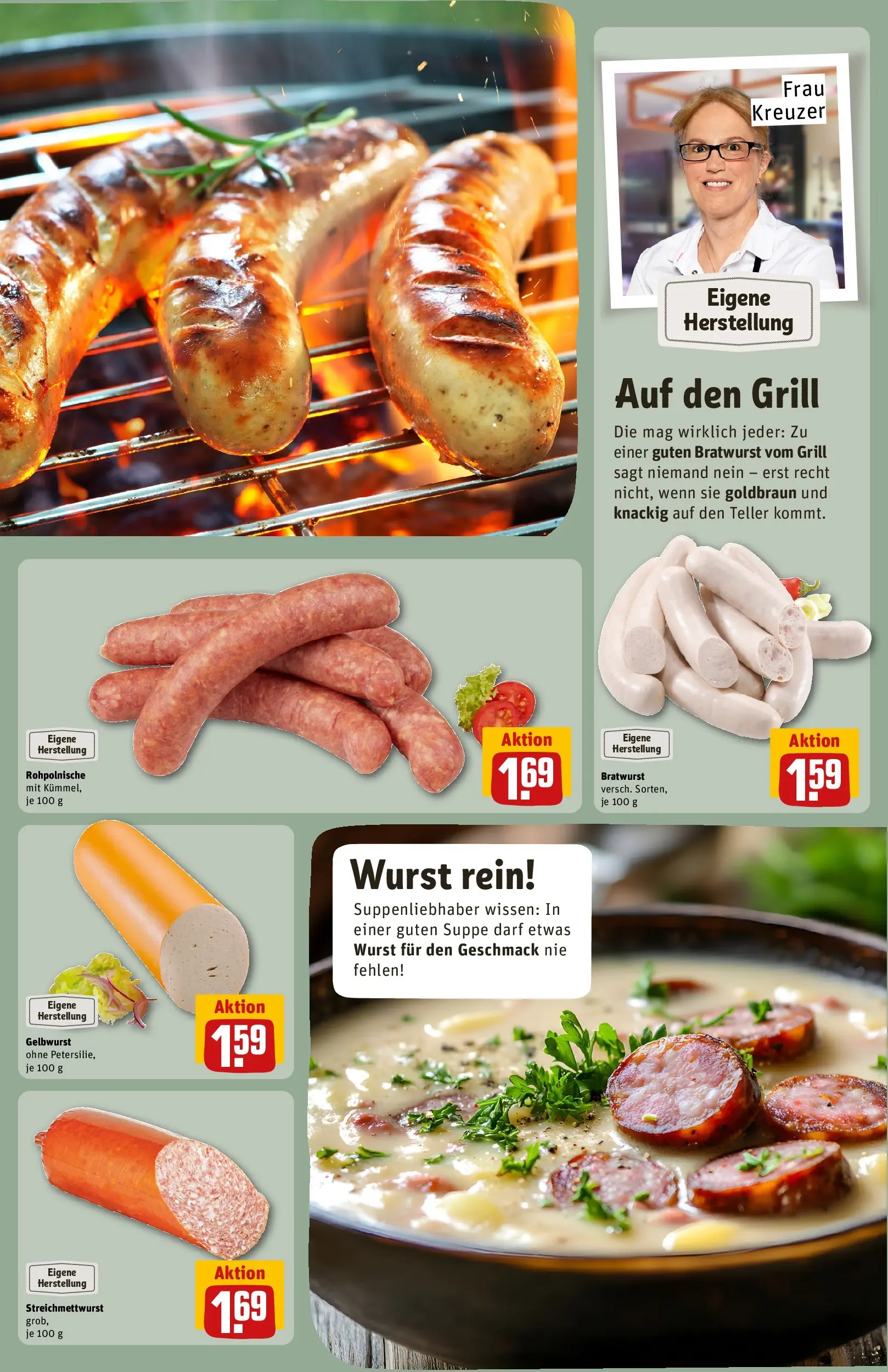 REWE Prospekt ab 20.07.2026 zum Blättern » Angebote | Seite: 14 | Produkte: Grill, Bratwurst, Wurst